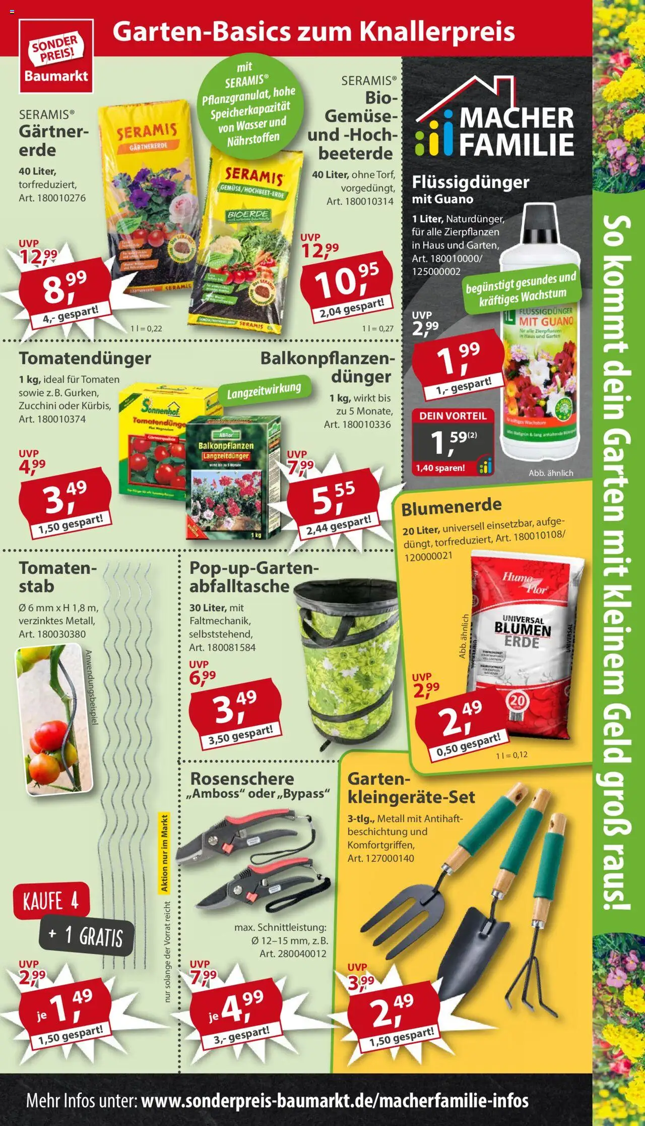 Sonderpreis Baumarkt Prospekt 	 - gültig ab dem 31.05.2025 | Seite: 11 | Produkte: Tomaten, Blumenerde, Gemüse, Zucchini
