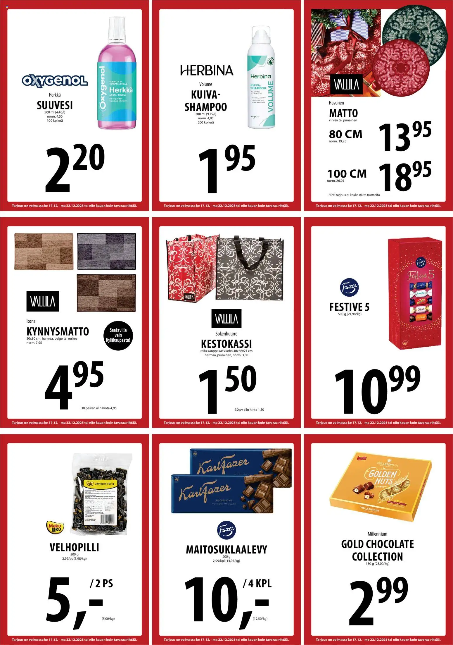 Tuuri tarjoukset – voimassa 17.12.2025 alkaen | Sivu: 24 | Tuotteet: Shampoo, Suuvesi, Matto, Kynnysmatto