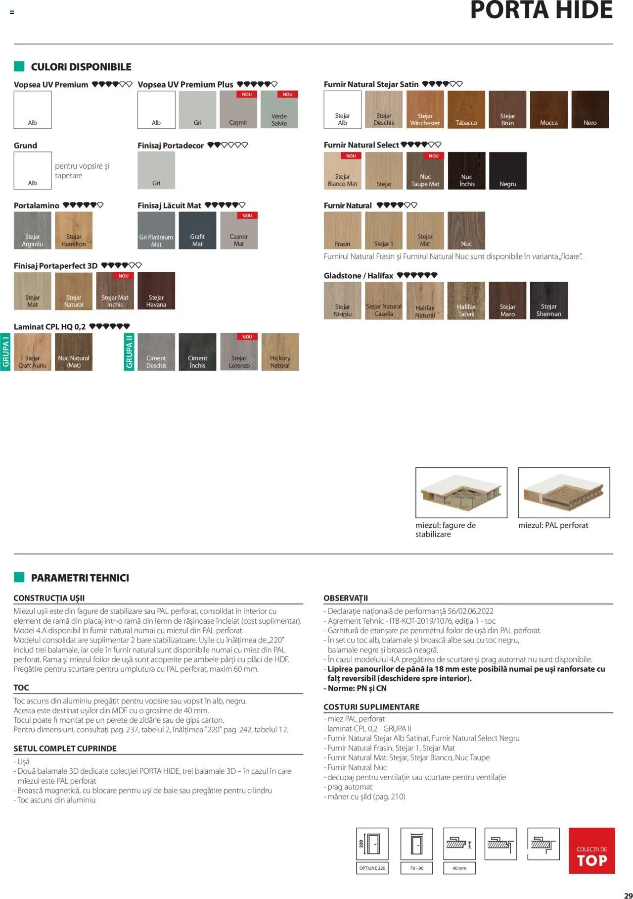 Catalog Proges – valabil de la 01.05.2025 | Pagină: 29 | Produse: Vopsea, Mâner, Ușă