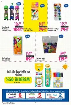 CarrefourSA Okul Alışverişinde - 15.08.2025 tarihinden itibaren geçerlidir | Sayfa: 8 | Ürünler: Keçeli kalem, Pastel boya, Sulu boya