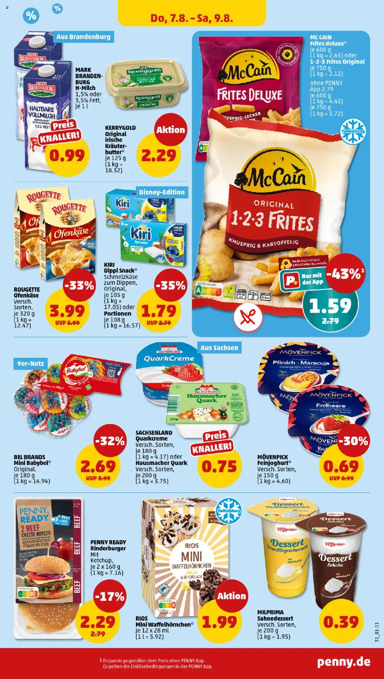 Penny Prospekt 	 - gültig ab dem 04.08.2025 | Seite: 31 | Produkte: Quark, Butter, Schokolade, McCain