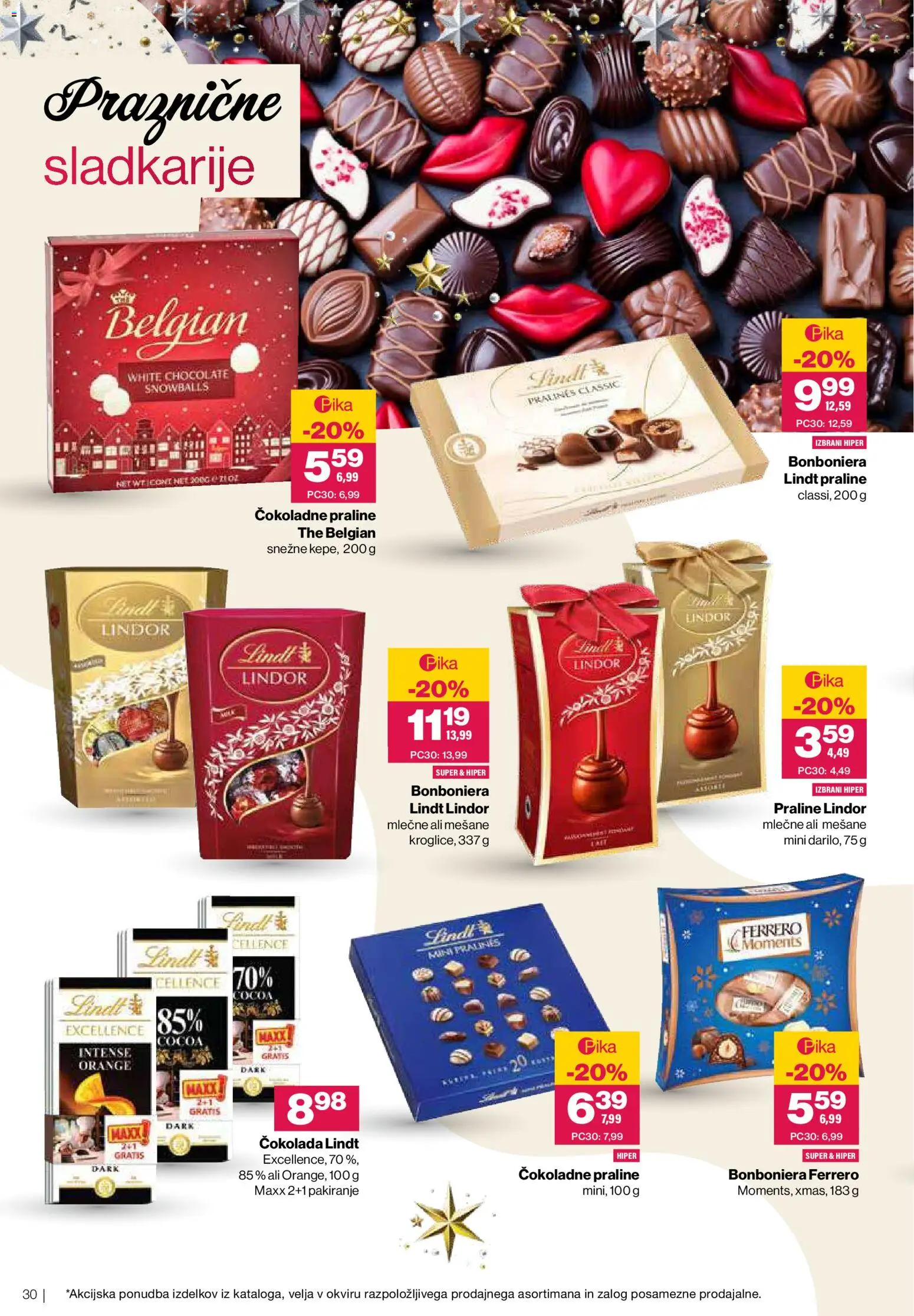 Novi Mercator katalog ponudbe – veljaven od 03.12.2025 | Stran: 30 | Izdelki: Bonboniera, Cokolada