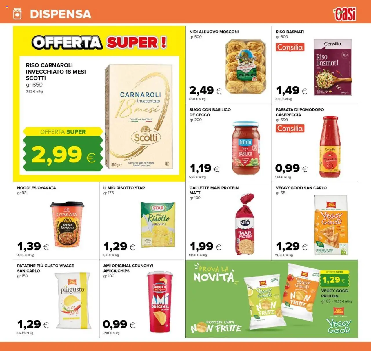 Volantino Oasi del 25.09.2025 | Pagina: 13 | Prodotti: Riso, Gallette, Basilico, Sugo