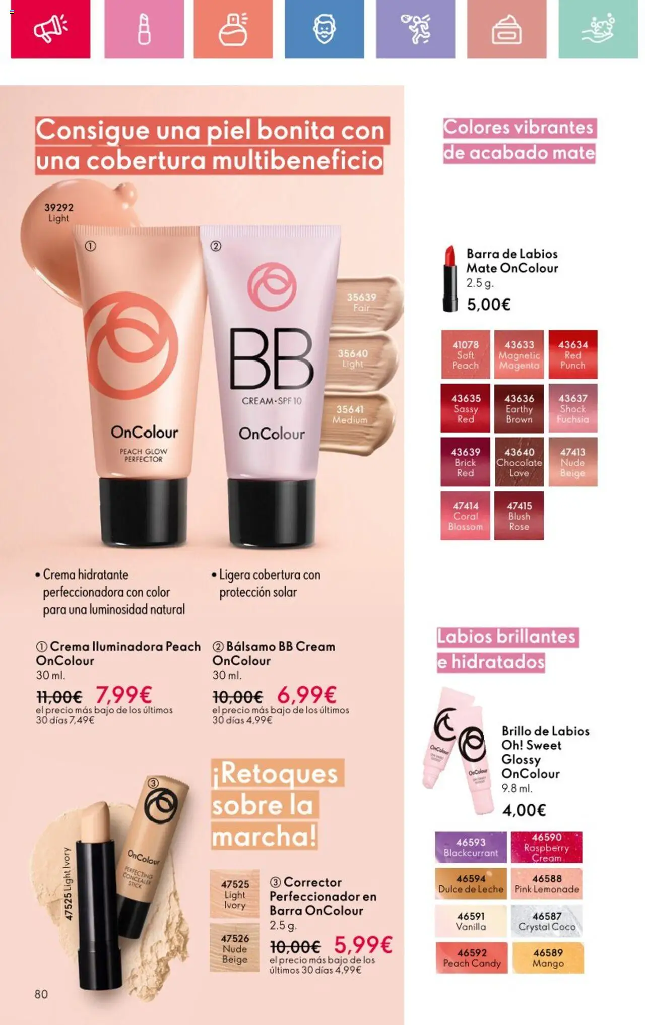 Oriflame - Catálogo Campaña 11 │ válido desde el 03.08.2025 | Página: 80 | Productos: BB cream, Brillo de labios, Barra de labios, Ρούτερ