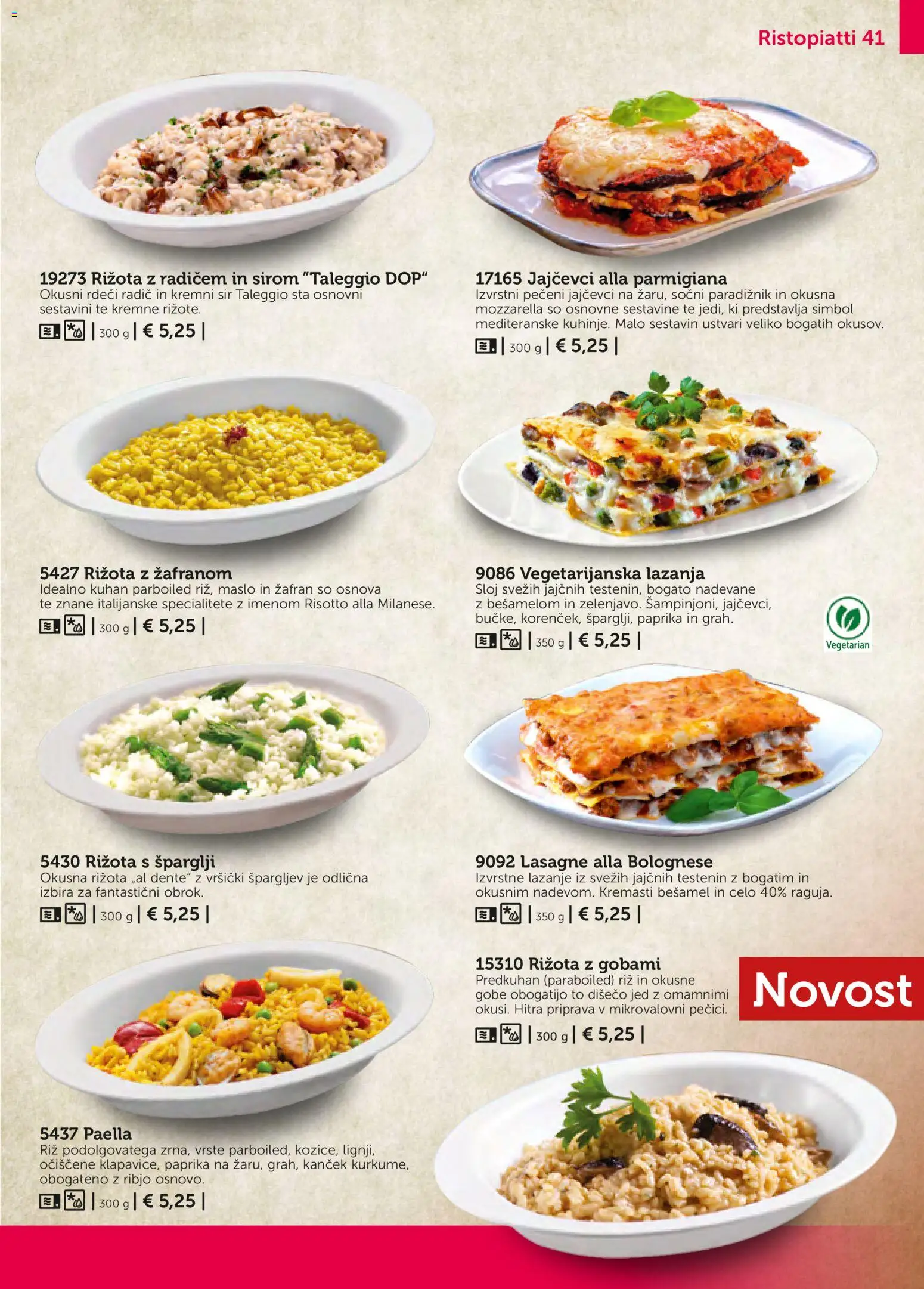Novi Bofrost katalog ponudbe – veljaven od 01.11.2025 | Stran: 41 | Izdelki: Paprika, Rižota, Sir, Riz