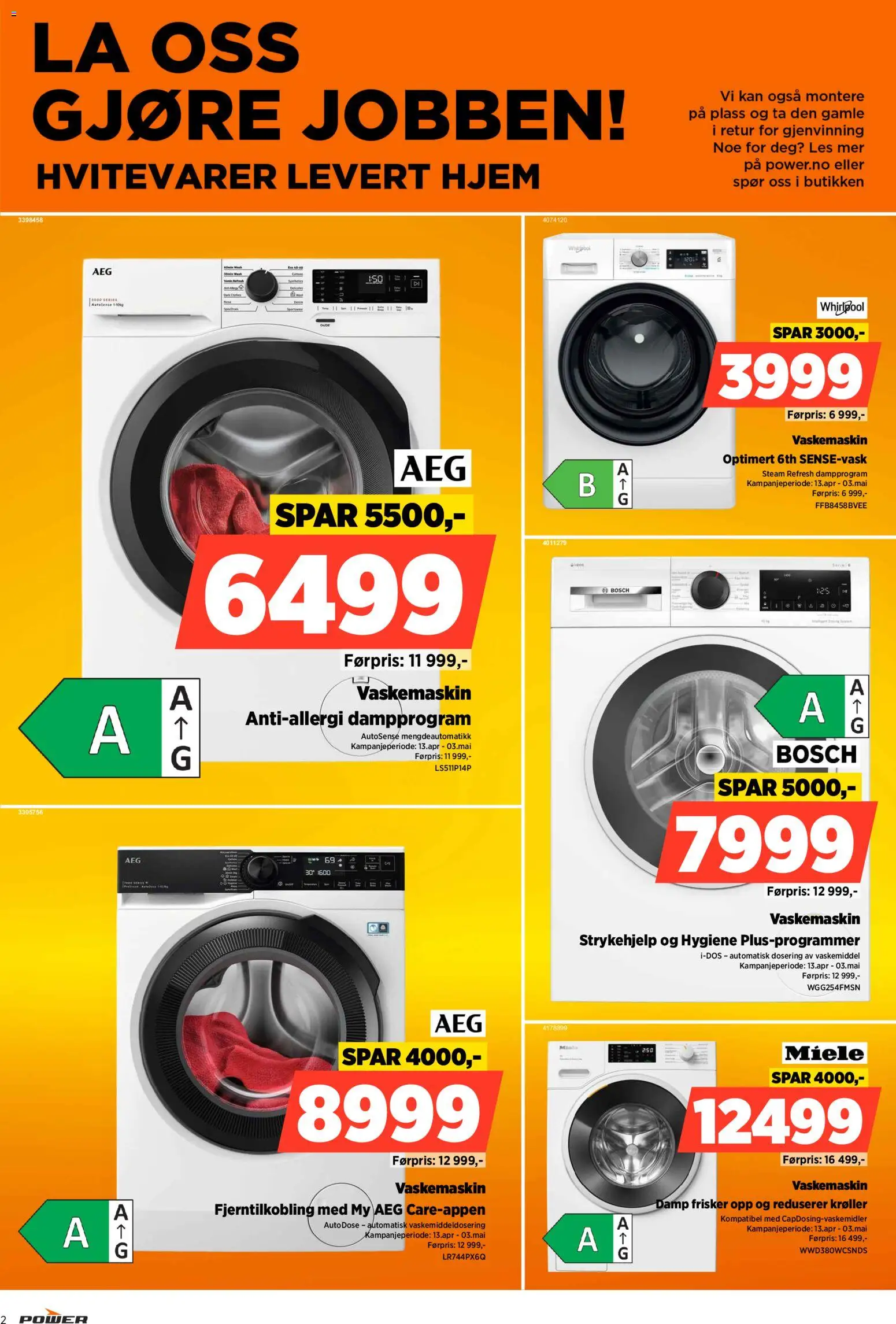 {H1} | Side: 2 | Produkter: Vaskemiddel, Vaskemaskin