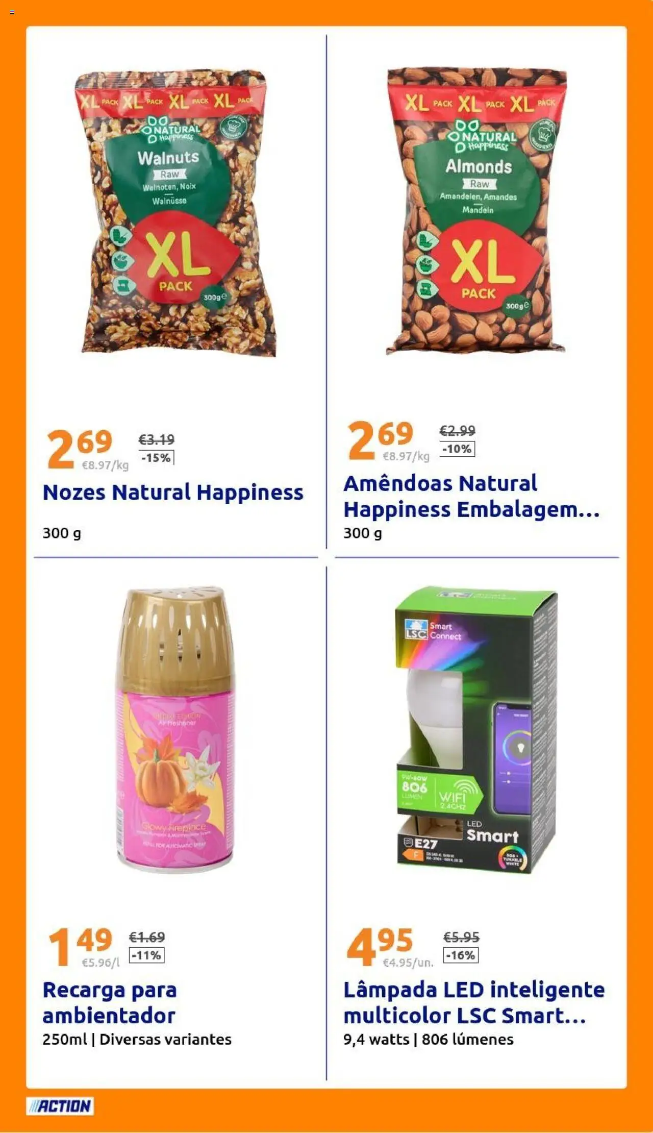 Action - Action PT week 42 2025 │ válido de 15.10.2025 | Página: 23 | Produtos: Amêndoas, Nozes