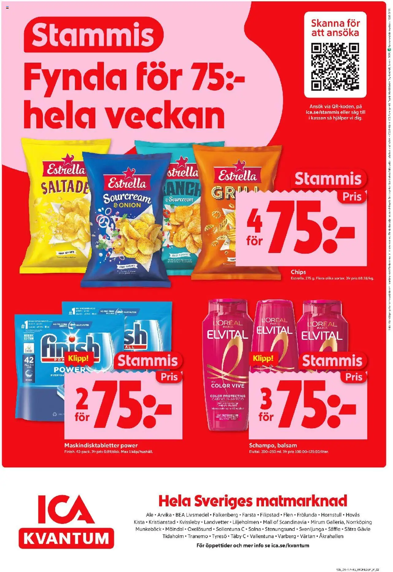 ICA Kvantum reklamblad aktuell från 25.08.2025 | Sida: 8 | Produkter: Balsam, Såg, Chips