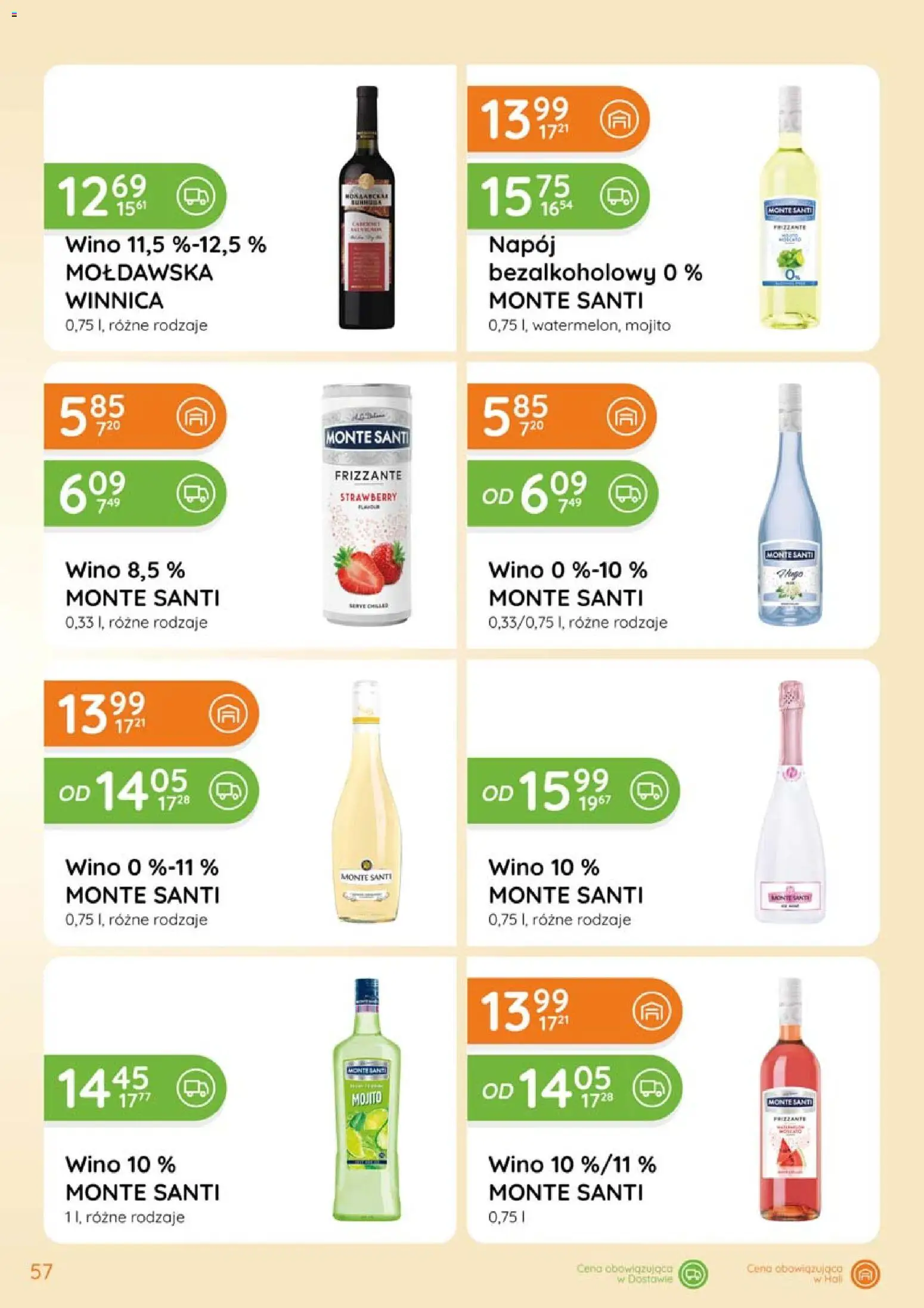 Eurocash Gazetka - Katalog Alkoholowy od 01.02.2026 | Strona: 57 | Produkty: Monte Santi, Wino