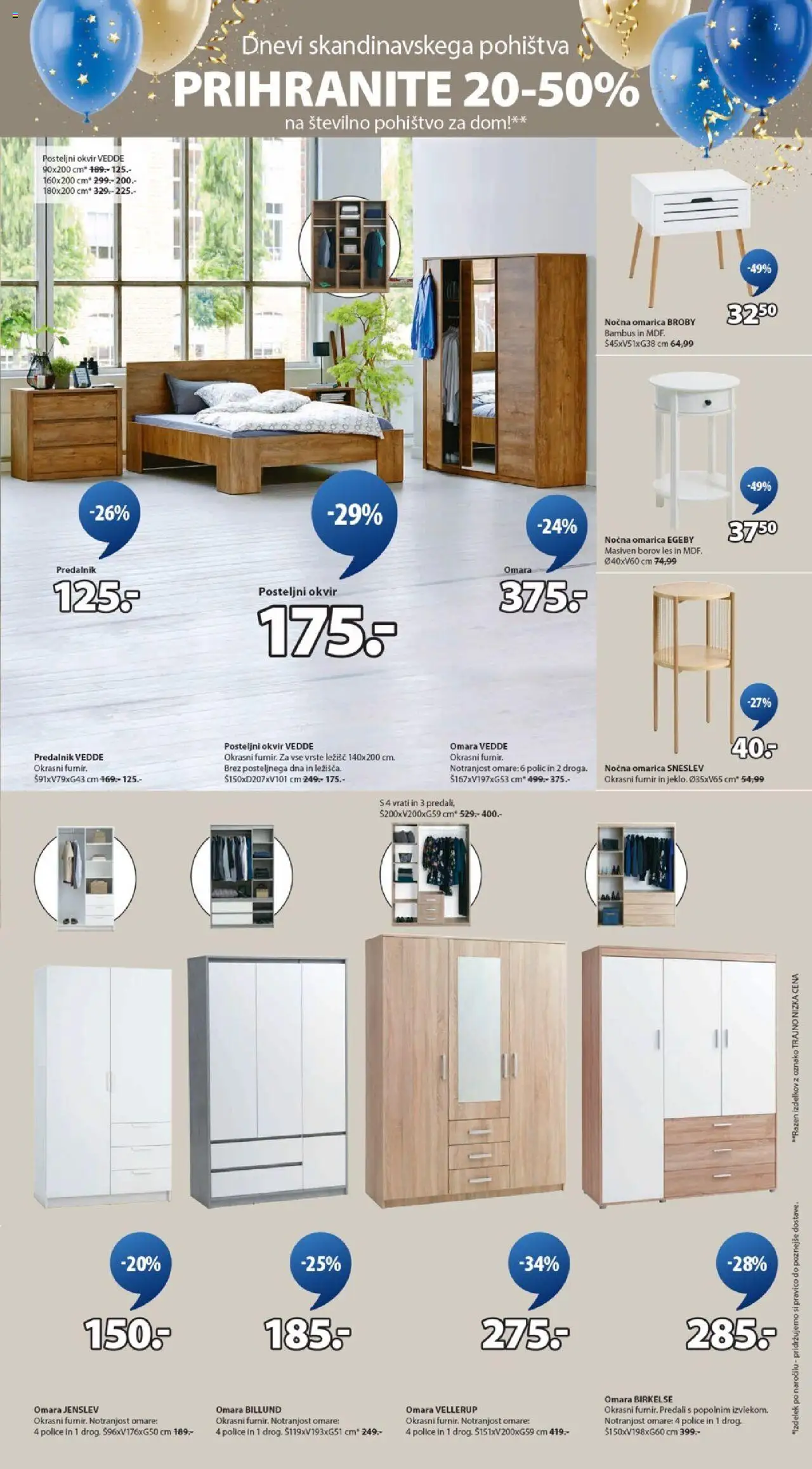 Novi JYSK katalog ponudbe – veljaven od 15.10.2025 | Stran: 7 | Izdelki: Furnir, Pohištvo, Predalnik, Omara
