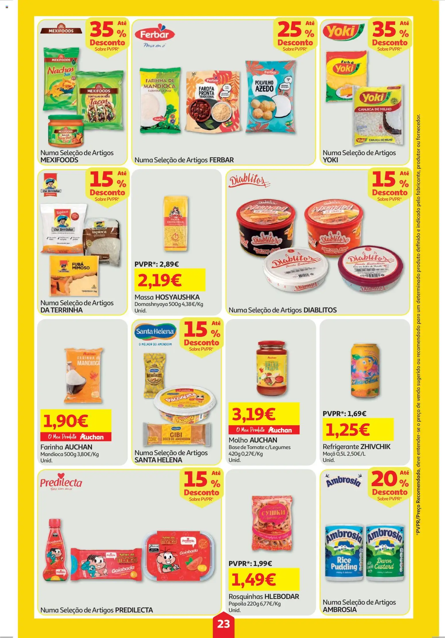 Auchan folheto │ válido de 23.10.2025 | Página: 23 | Produtos: Base, Tomate, Massa, Milho
