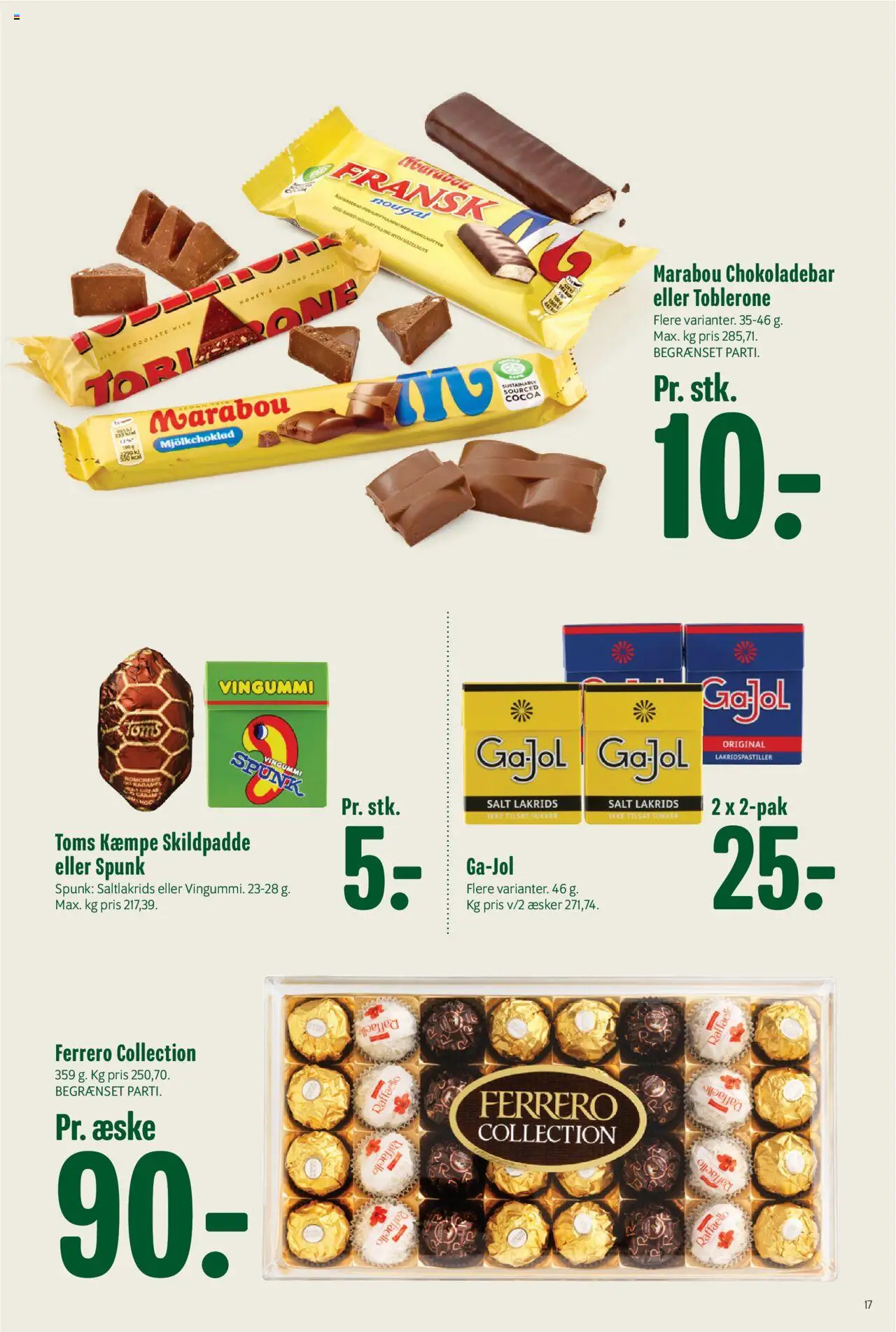 Min Købmand Tilbudsavis gyldig fra 22.08.2025 | Side: 17 | Produkter: Salt, Lakrids, Vingummi, Nougat