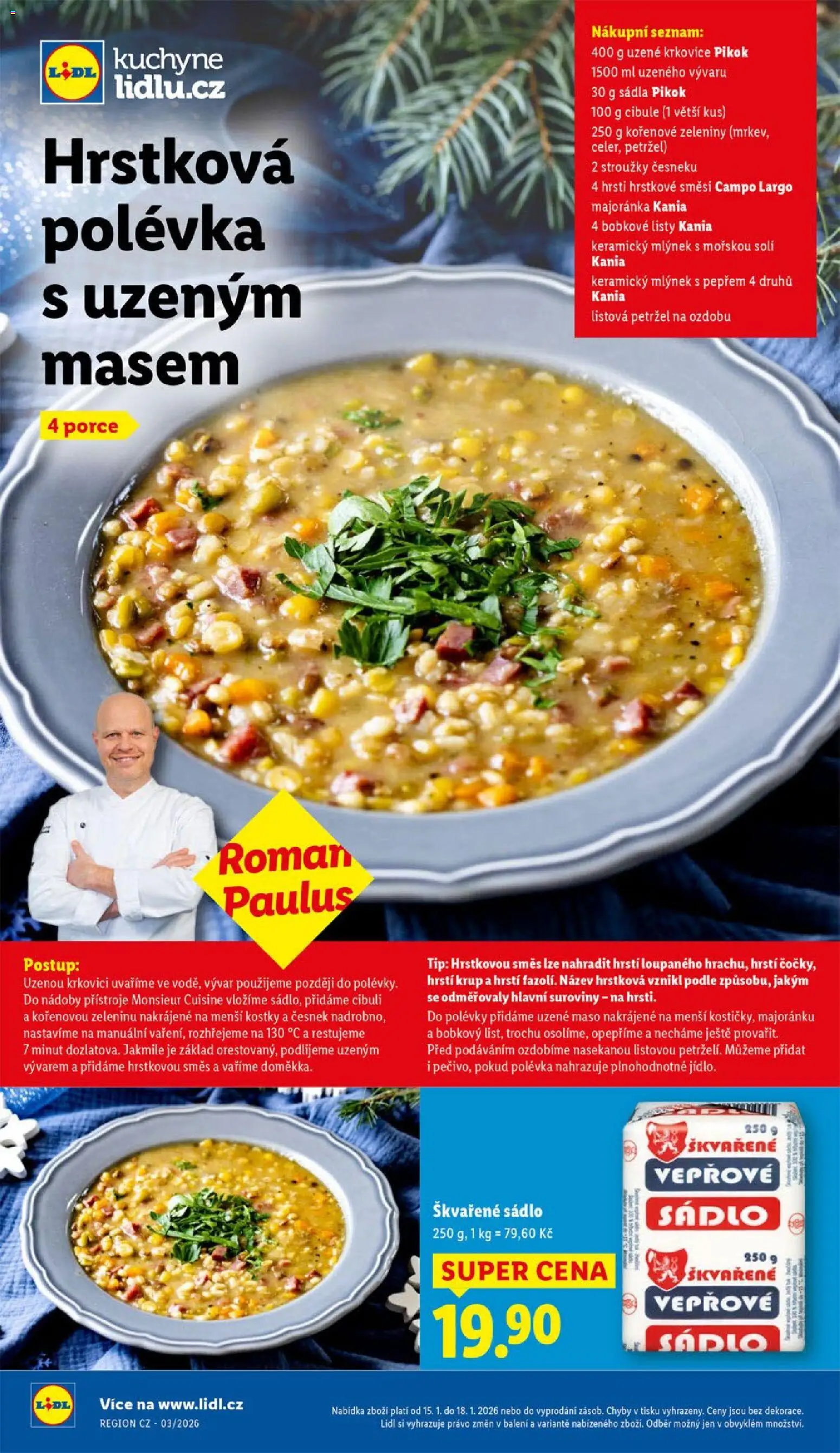 Lidl leták od 15.01.2026 | Strana: 40 | Produkty: Sádlo, Kostky, Krkovice, Pikok