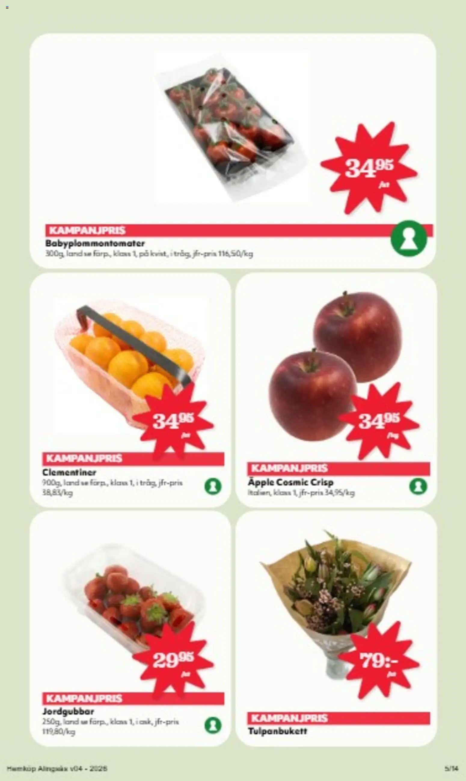 Hemköp reklamblad aktuell från 19.01.2026 | Sida: 5 | Produkter: Äpple, Jordgubbar