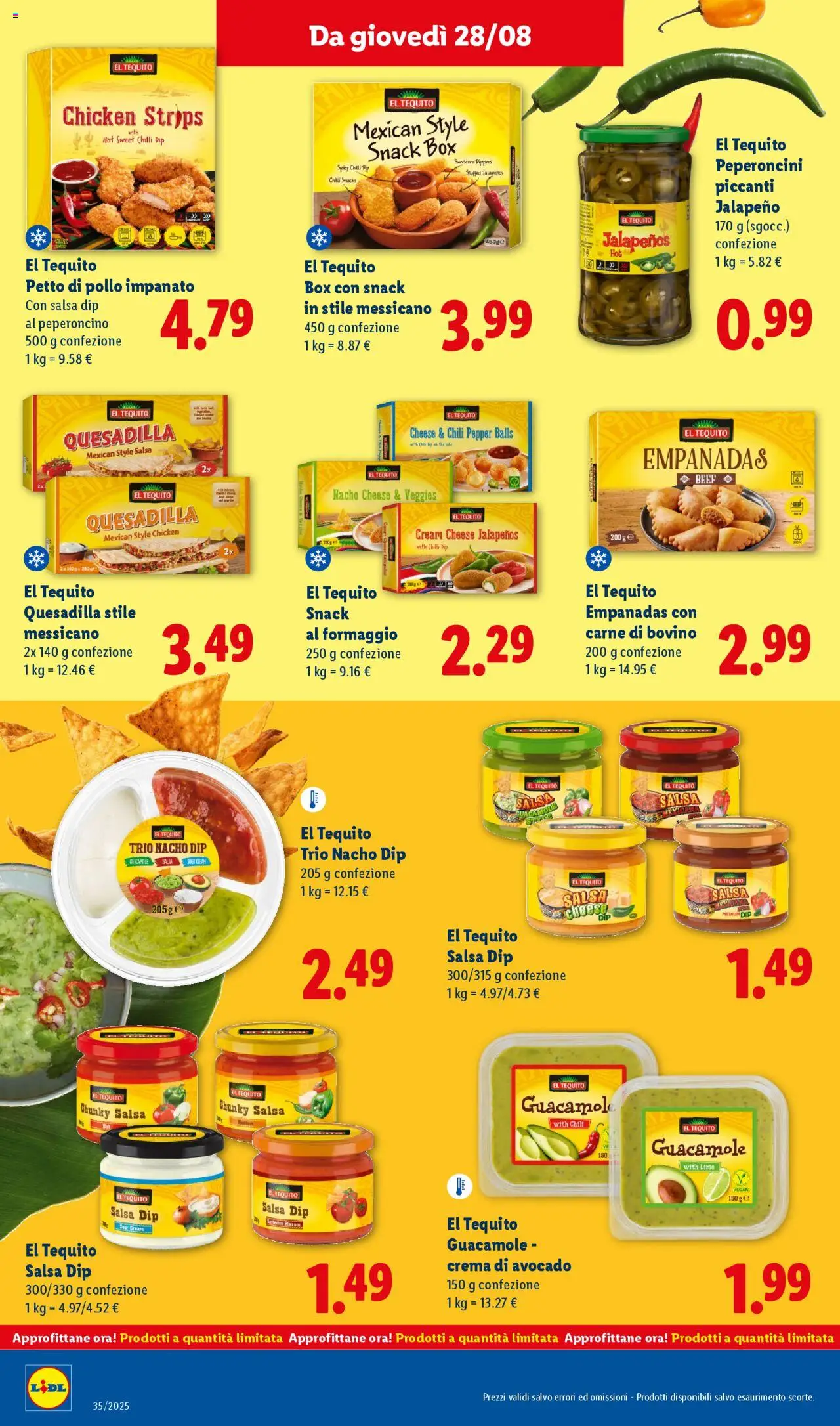Volantino Lidl del 25.08.2025 | Pagina: 26 | Prodotti: Bovino, Petto di Pollo, Formaggio, Peperoncino