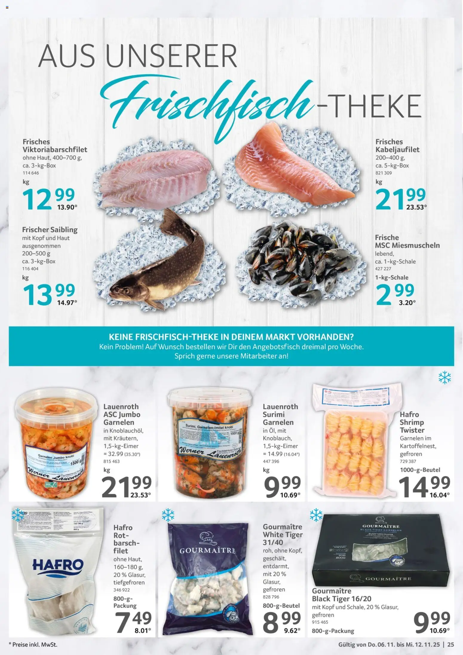 Selgros Prospekt 	 – gültig ab 06.11.2025 | Seite: 25 | Produkte: Garnelen, Tiger garnelen