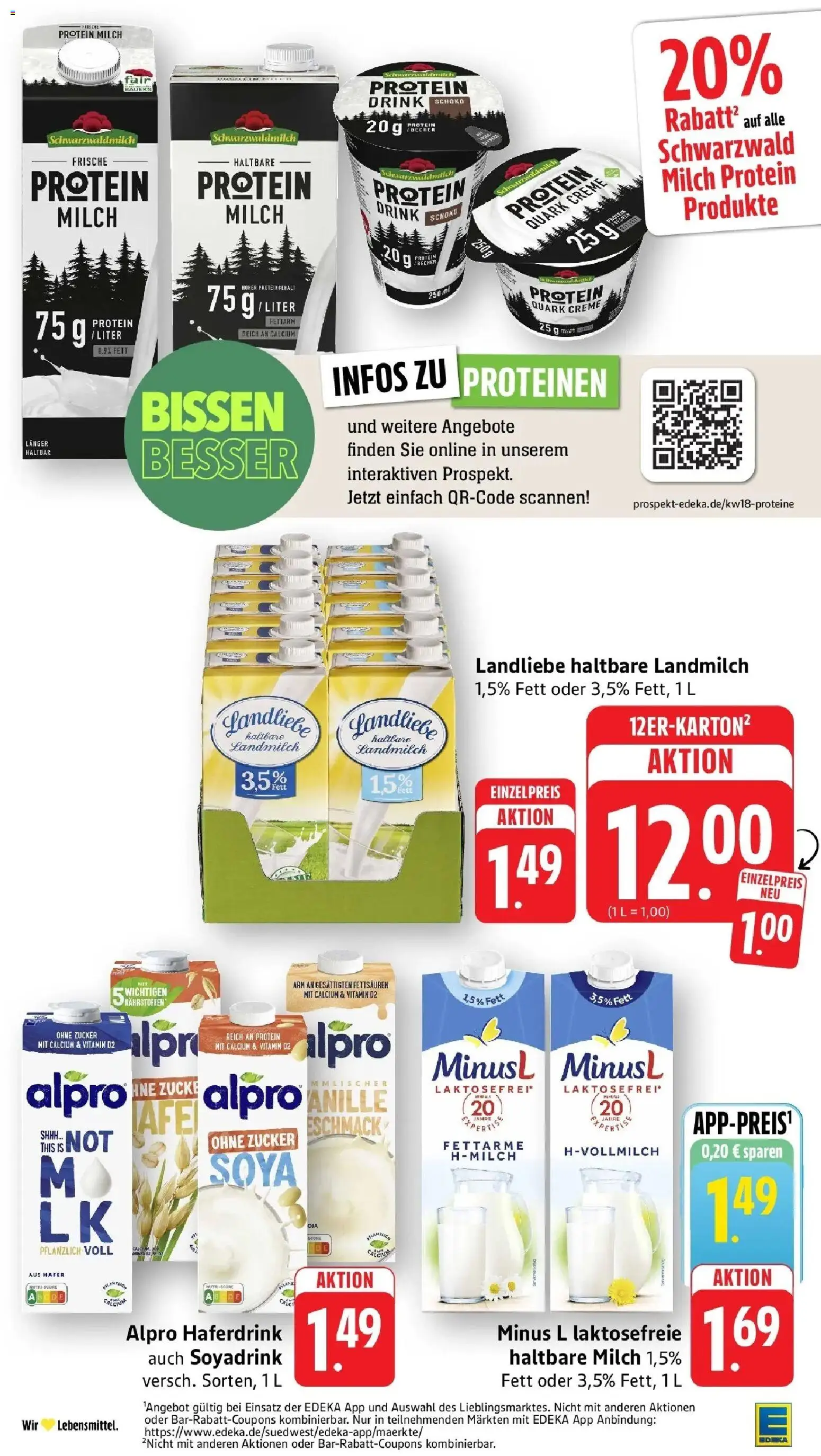 Angebote – gültig ab 27.04.2026 | Seite: 21 | Produkte: Haltbare milch, Creme, Alpro, Zucker