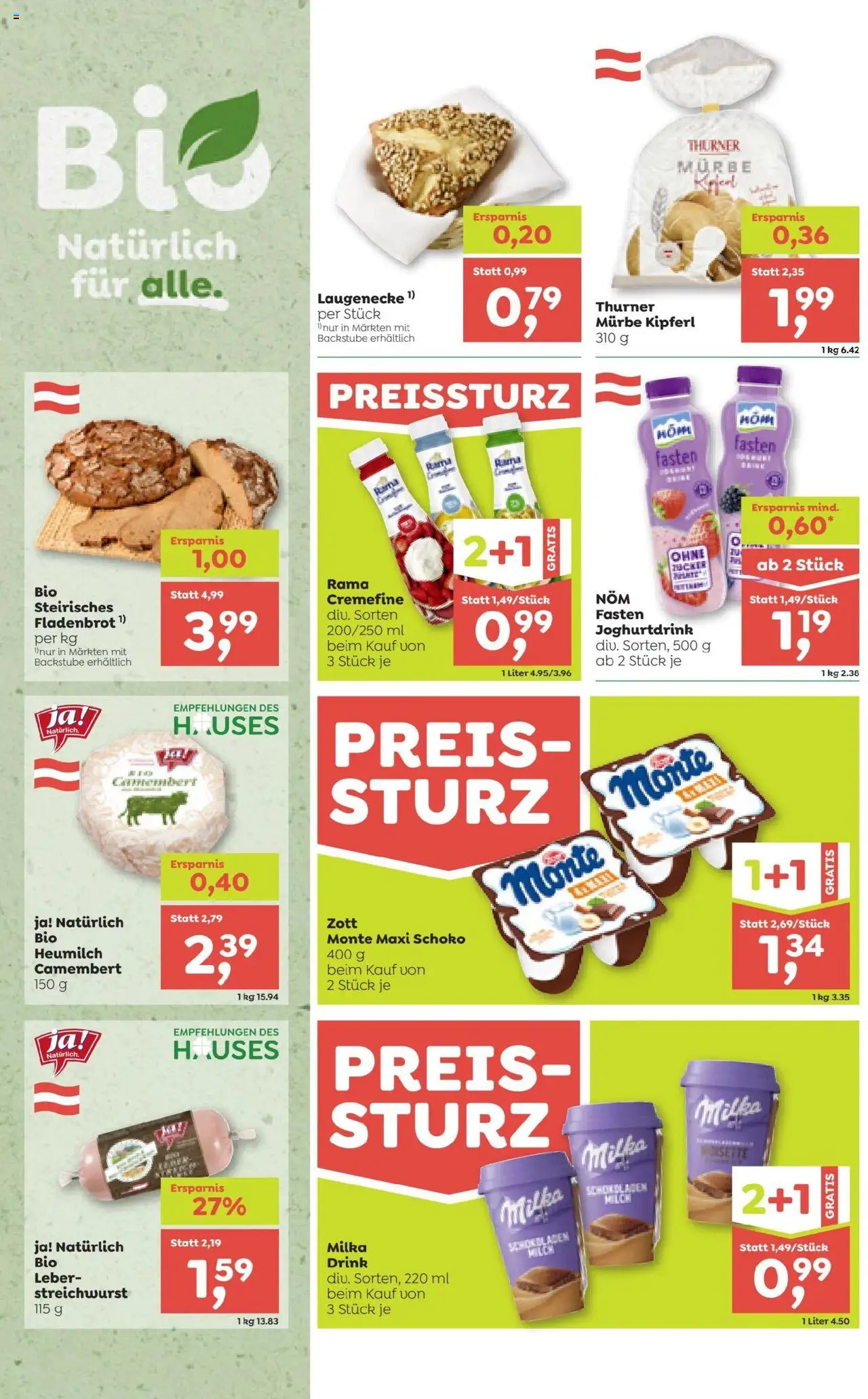 ADEG Flugblatt gültig ab 09.10.2025 | Seite: 2 | Produkte: Milch