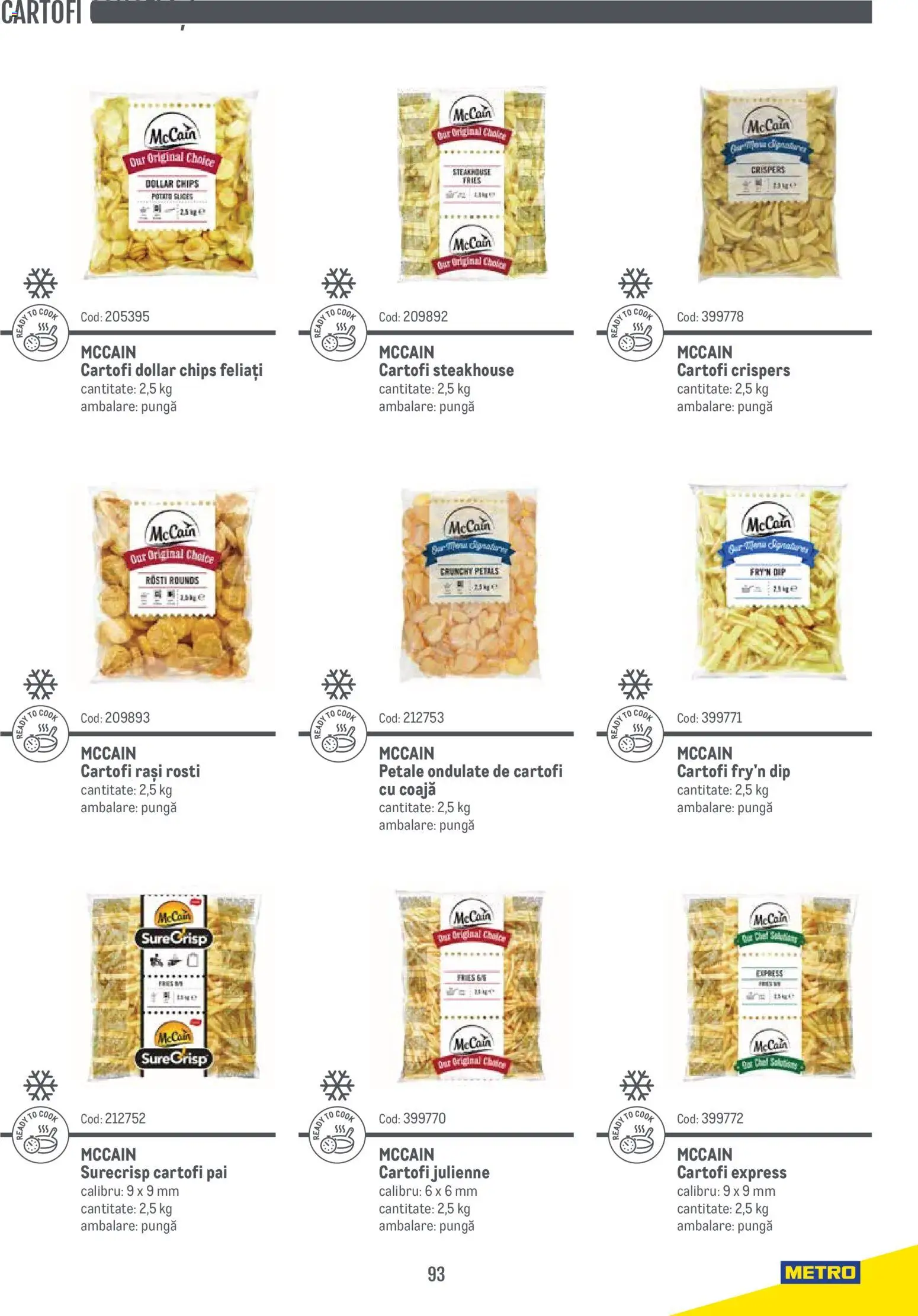 Noul catalog Metro – valabil de la 14.11.2024 | Pagină: 93 | Produse: Pungă, Cartofi