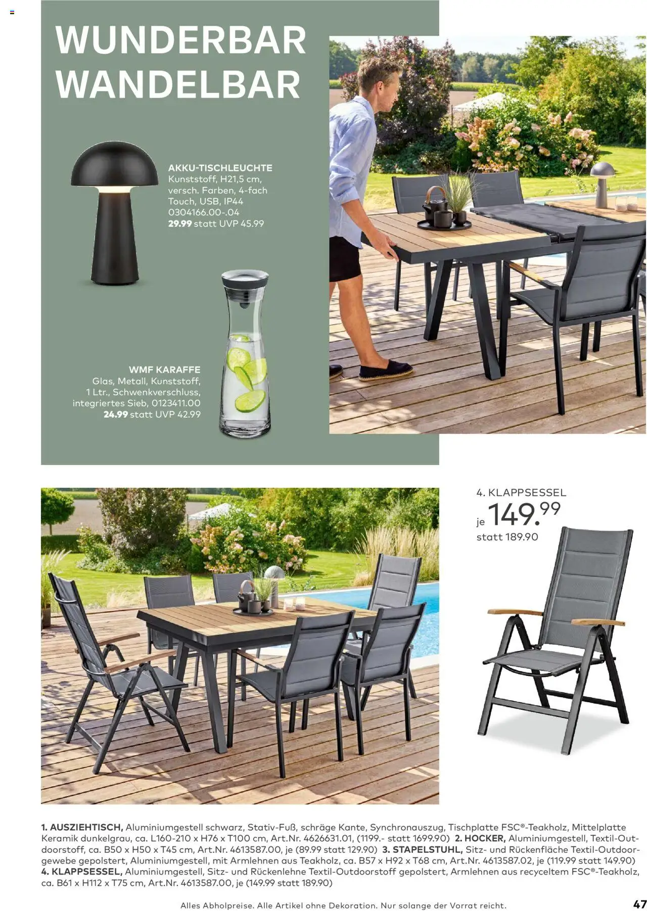 Porta! - Outdoor - Gartenmöbelkatalog 2025 - gültig ab dem 02.03.2025 | Seite: 47