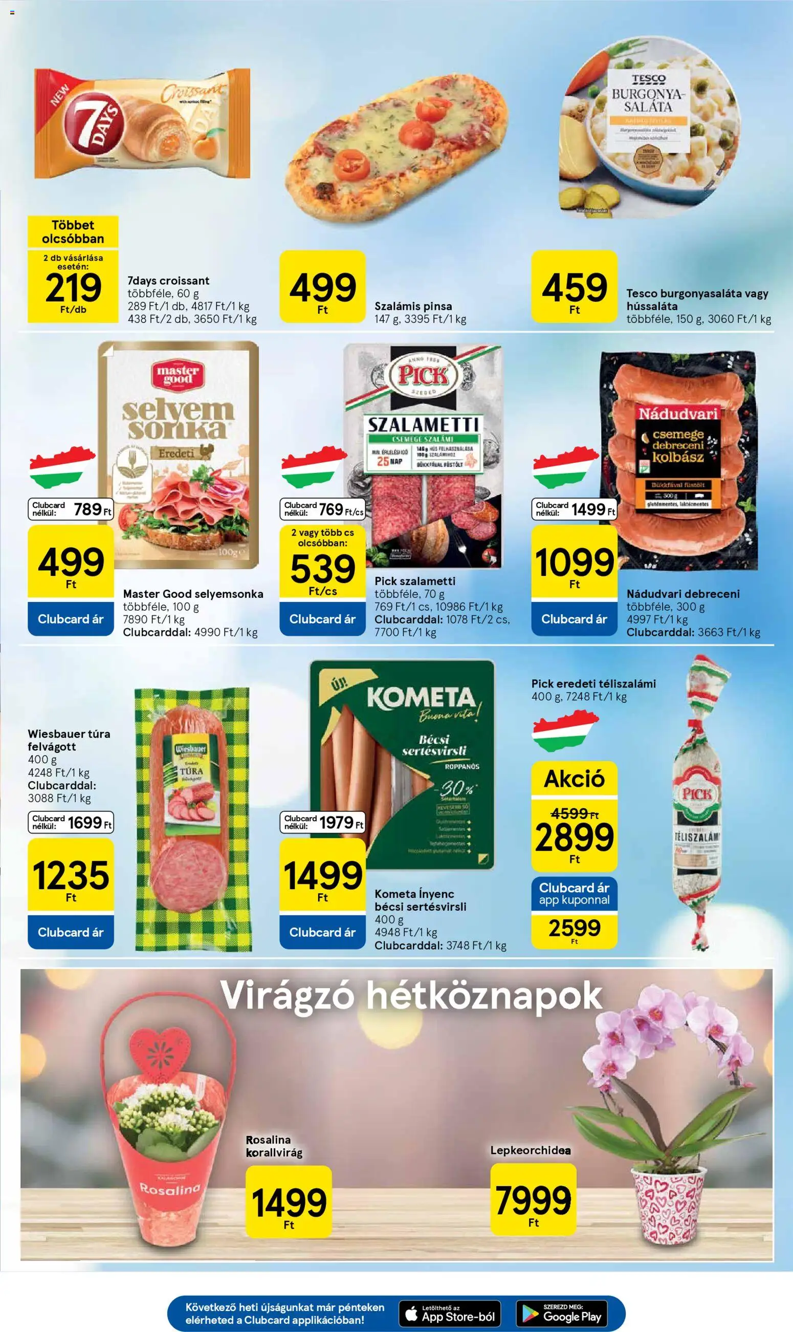 Tesco akciós ujság - amely érvényes a következő dátumtól: 05.02.2026 | Oldal: 3 | Termékek: Burgonya, Debreceni, Felvágott, Saláta