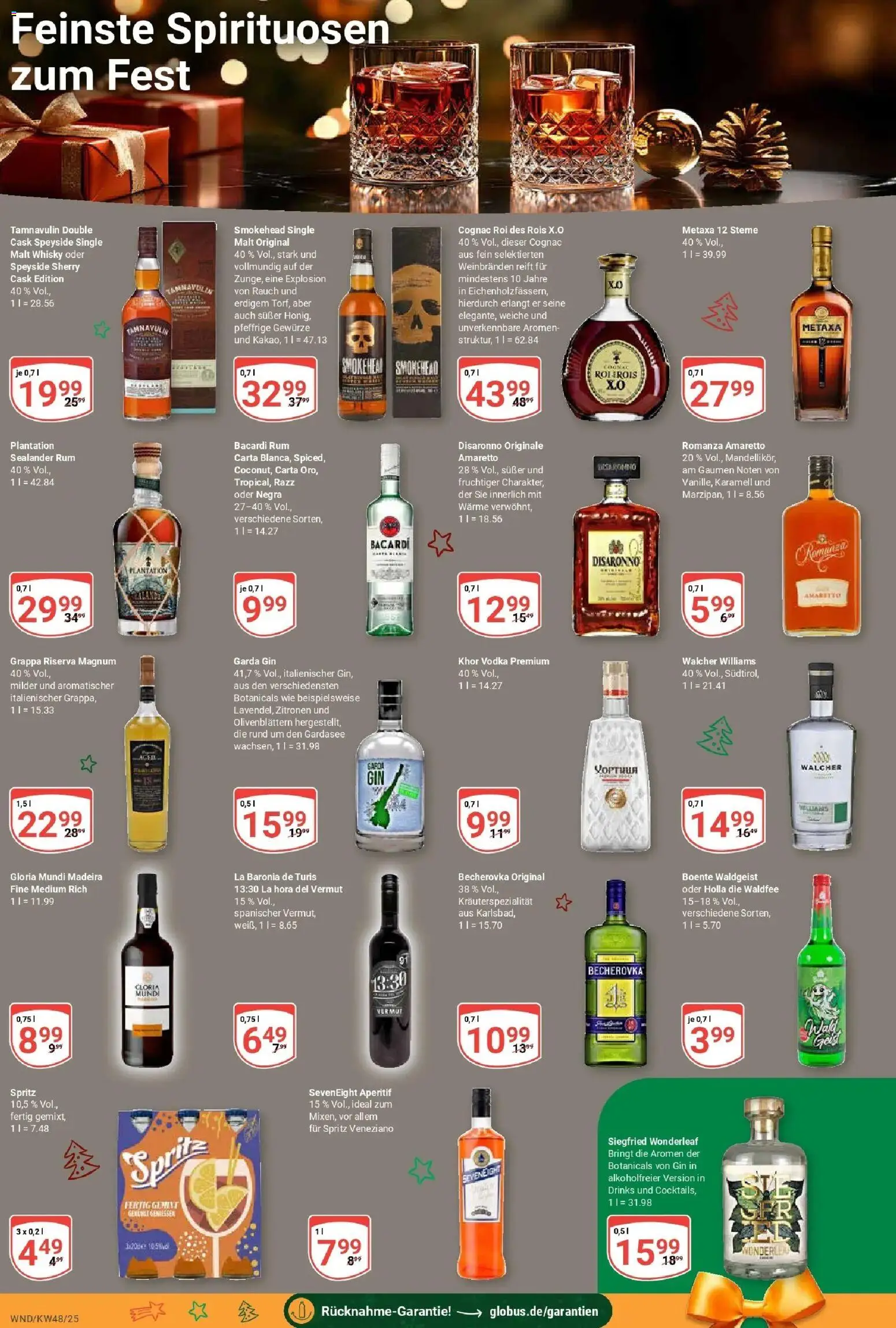 Globus prospekt St. Wendel	 – gültig ab 23.11.2025 | Seite: 20 | Produkte: Rum, Gewürze, Vodka, Gin