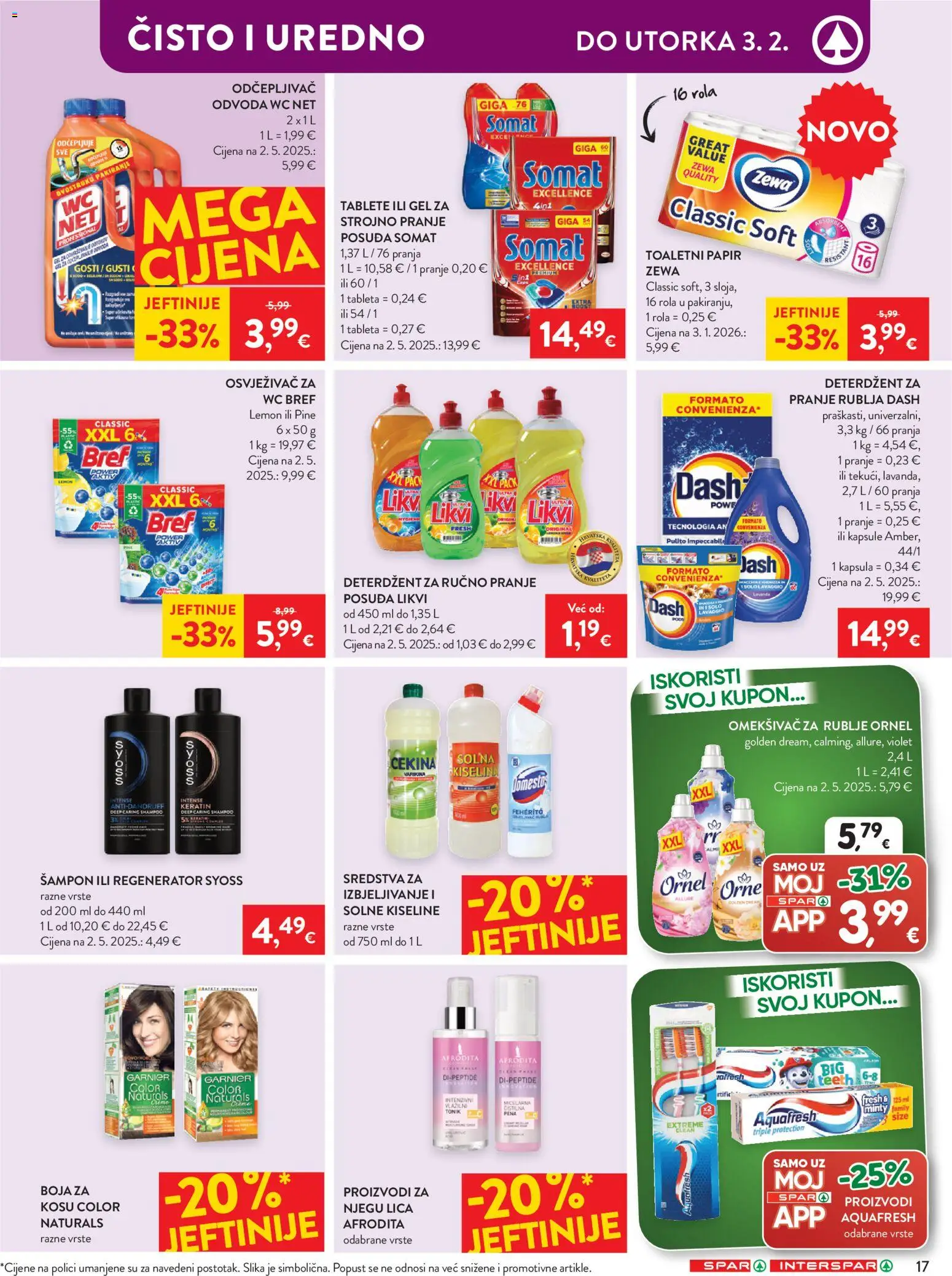 Spar katalog | vrijedi od 28.01.2026 | Stranica: 21 | Proizvodi: Šampon, Regenerator, Zewa, WC Net