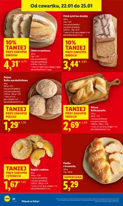 Pogląd oferty "Chleb na maślance, 550 g, 1 kg = 7,84" - ważna od 22.01.2026 | Strona: 24