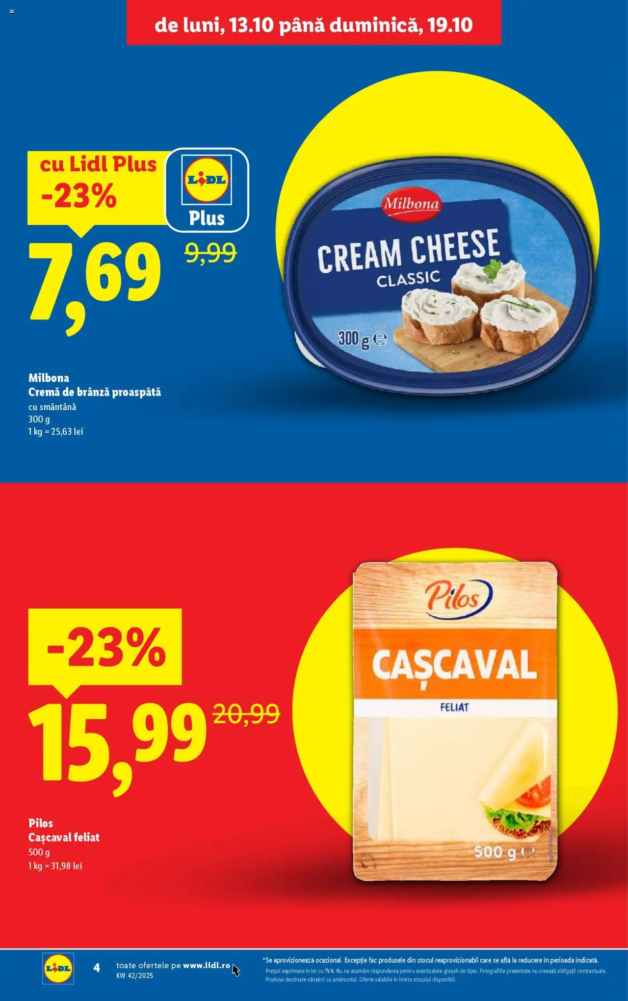 Noul catalog Lidl – valabil de la 13.10.2025 | Pagină: 4 | Produse: Toplar, Cașcaval, Cremă, Smântână