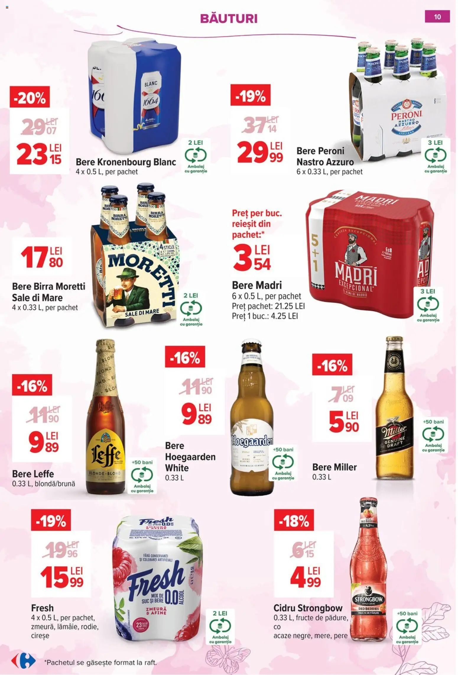 Noul catalog Carrefour – valabil de la 18.02.2026 | Pagină: 10 | Produse: Zmeură, Bere, Cireșe, Fructe