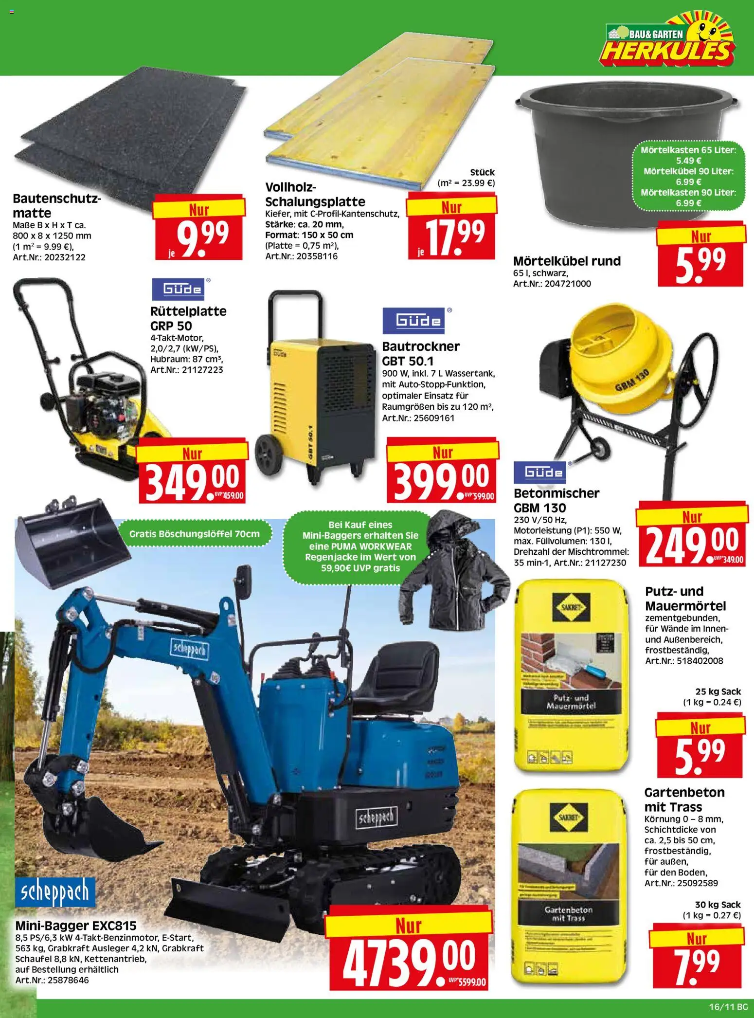 HERKULES Bau & Garten – gültig ab 13.04.2026 | Seite: 11 | Produkte: Regenjacke