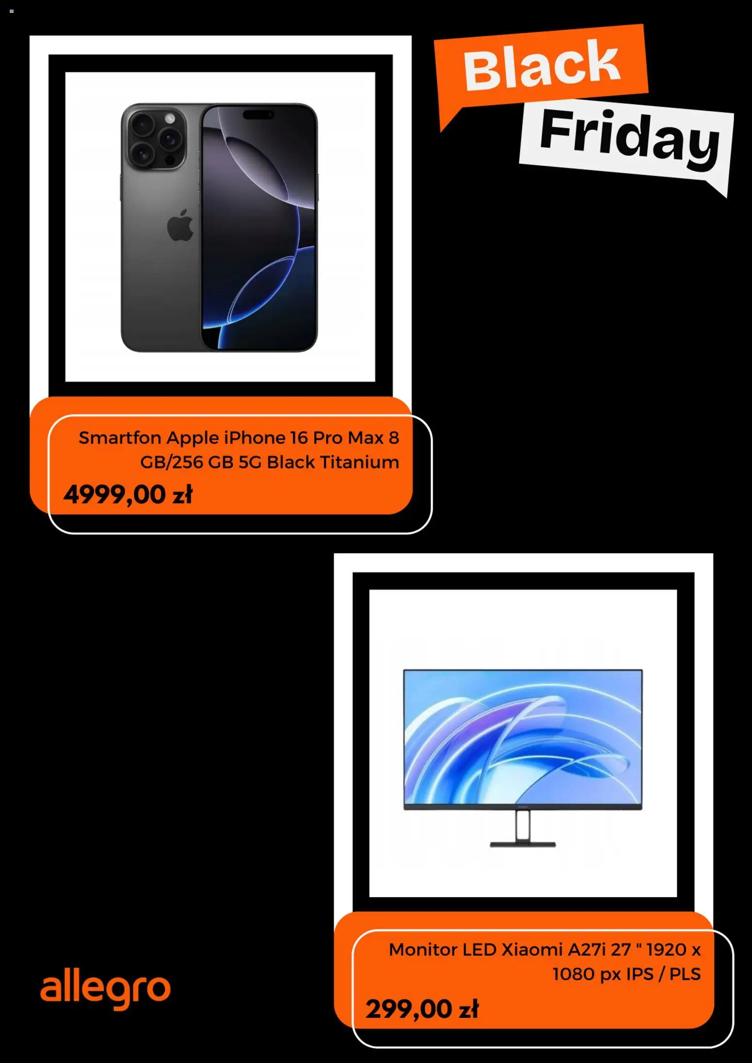 Allegro Black Friday od 28.11.2025 | Strona: 2 | Produkty: Smartfon, Monitor