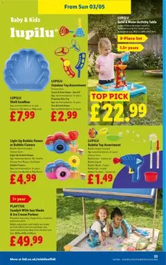 Preview of Lidl - Weekly valid from 30.04.2026 | Page: 25 | Products: Table, Toy, Ice cream, Camera