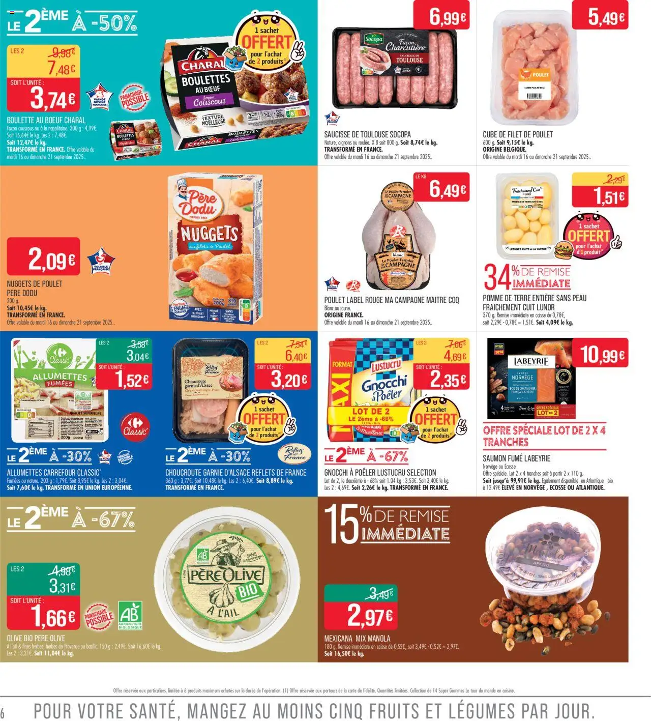  | Page: 6 | Produits: Olive, Pomme de terre, Saucisse, Oignons