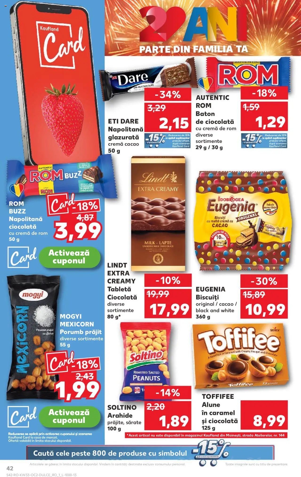 Kaufland RO akciós ujság - amely érvényes a következő dátumtól: 13.08.2025 | Oldal: 42 | Termékek: Toffifee