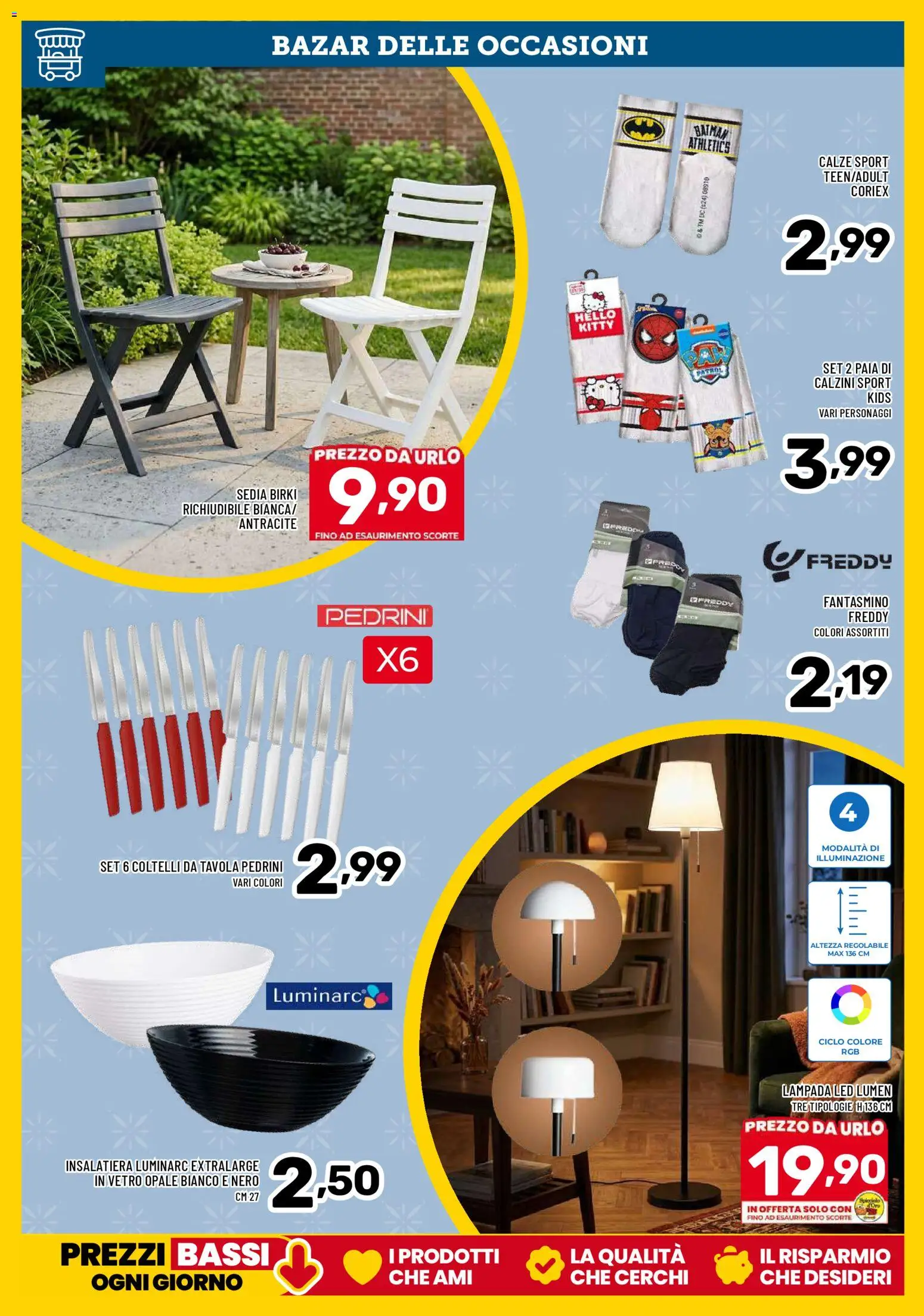 Volantino Il Centesimo del 17.04.2026 | Pagina: 15 | Prodotti: Calzini, Sedia, Lampada