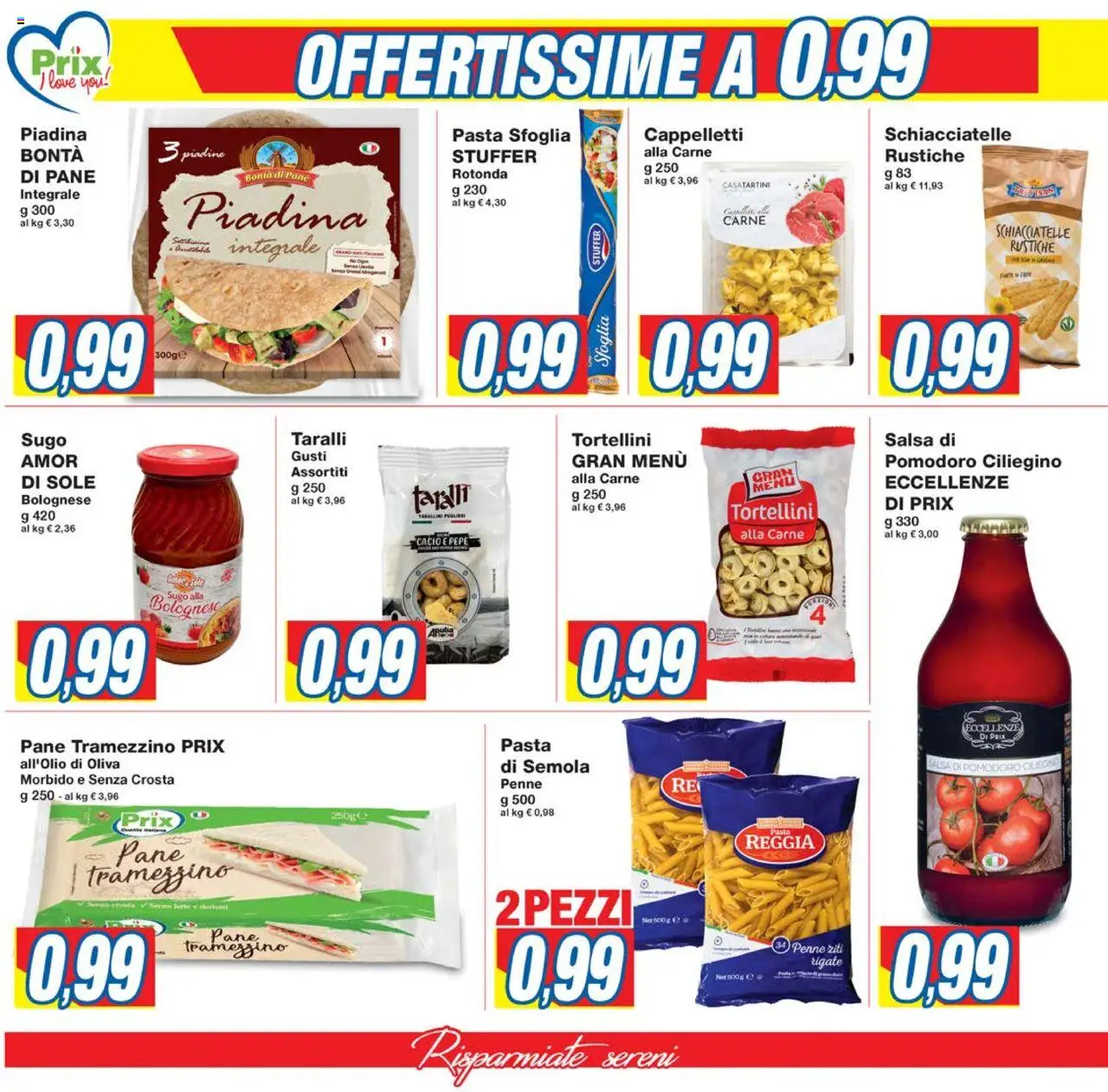 Volantino Prix del 16.09.2025 | Pagina: 4 | Prodotti: Pepe, Piadina, Taralli, Penne