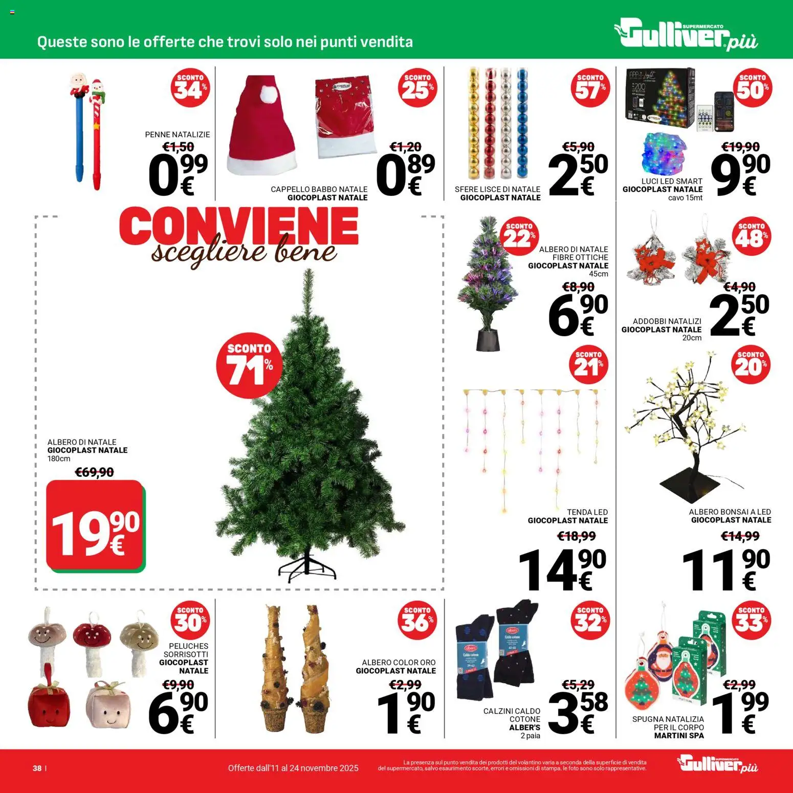 Volantino Gulliver del 11.11.2025 | Pagina: 38 | Prodotti: Spugna, Tenda, Cavo, Penne