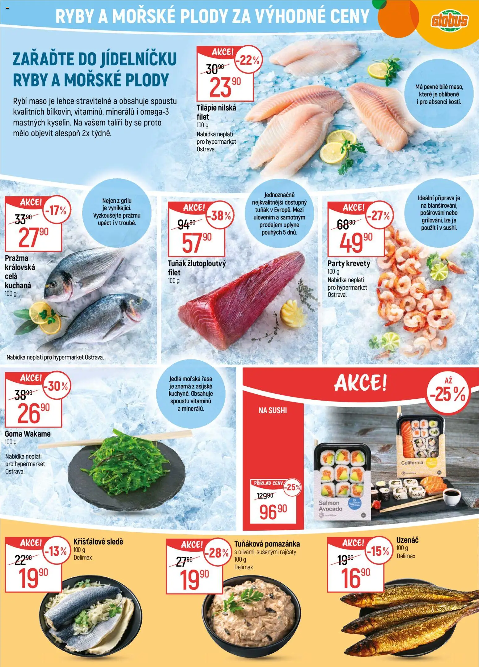 Globus leták - Havířov od 21.01.2026 | Strana: 12 | Produkty: Globus, Sushi, Wakame, Pomazánka