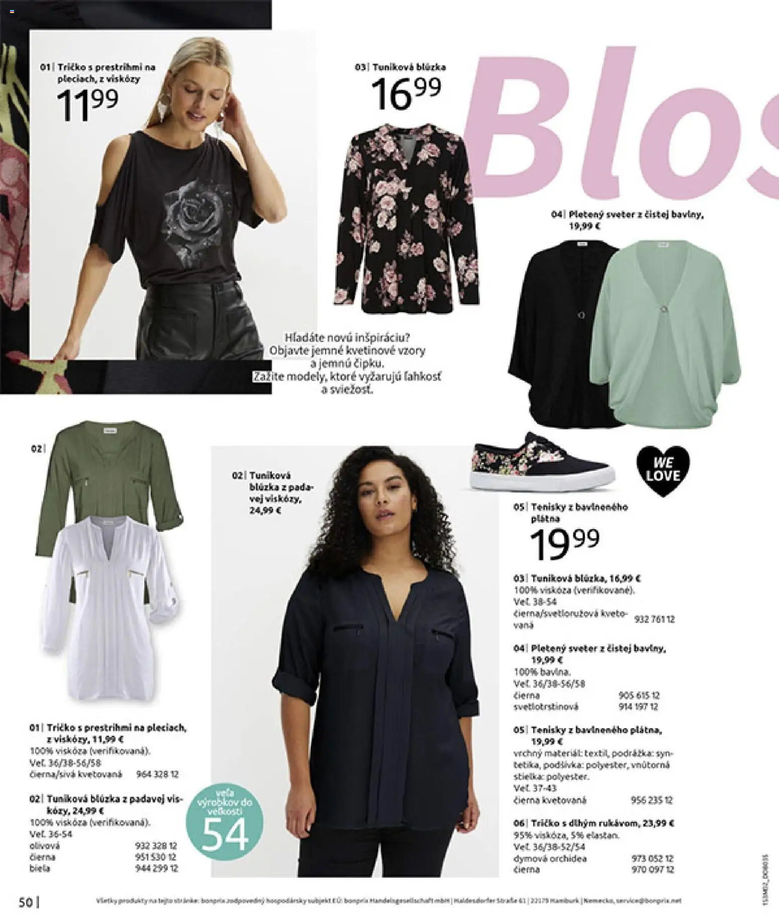 Nové Bonprix akcie – leták je platný od 20.02.2026 | Strana: 52 | Produkty: Tričko, Blúzka, Tenisky, Orchidea