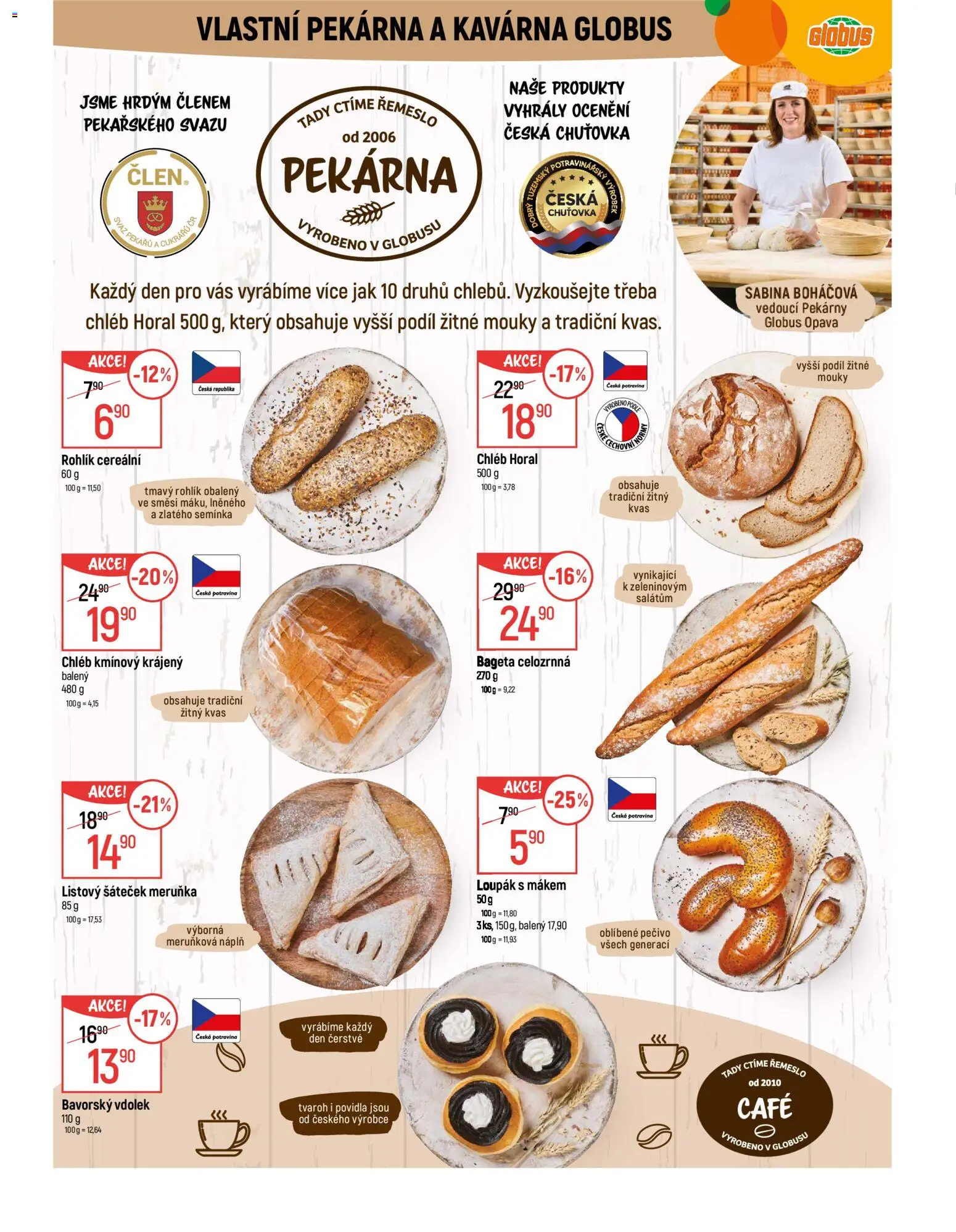 Globus leták - Opava od 07.01.2026 | Strana: 8 | Produkty: Globus, Rohlík, Semínka, Bageta