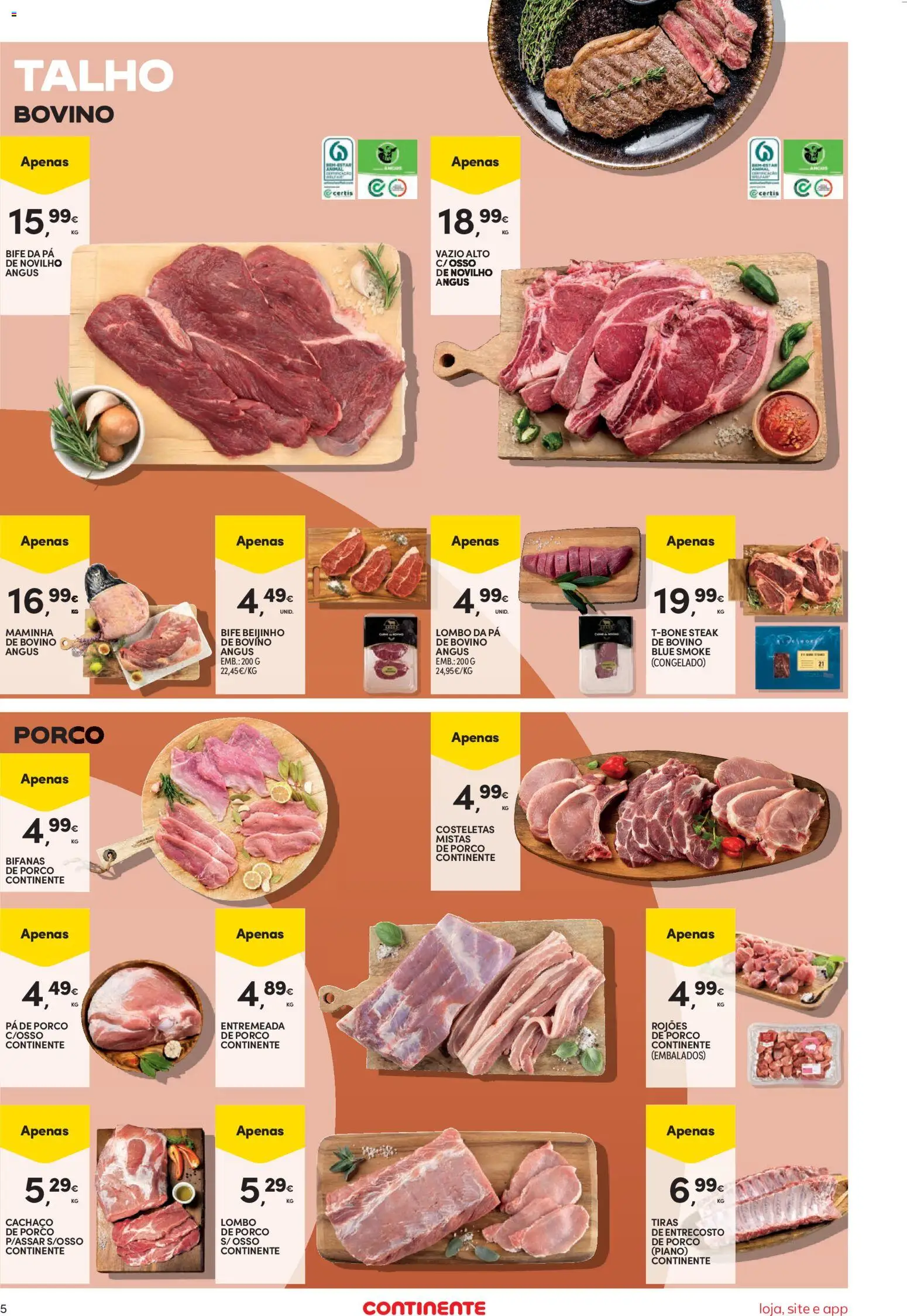 Continente Semanal Continente Bom Dia │ válido de 20.01.2026 | Página: 5 | Produtos: Lombo, Pá