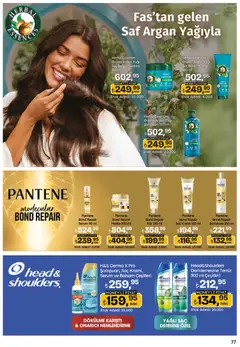 26.03.2026 tarihinden itibaren geçerli olan Migros kataloğu önizlemesi | Sayfa: 77 | Ürünler: Şampuan, Saç Kremi