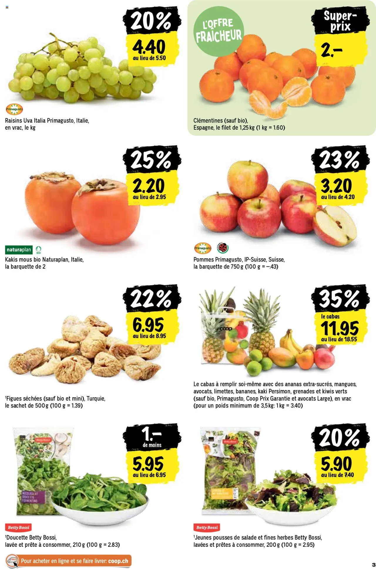 Coop - Les actions de la semaine – gültig ab 23.10.2025 | Seite: 3 | Produkte: Ananas, Kaki