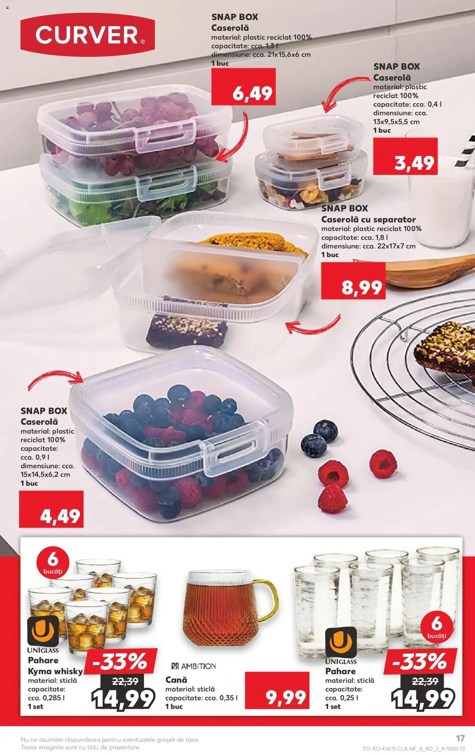 Noul catalog Kaufland – valabil de la 11.03.2026 | Pagină: 17 | Produse: Pahare
