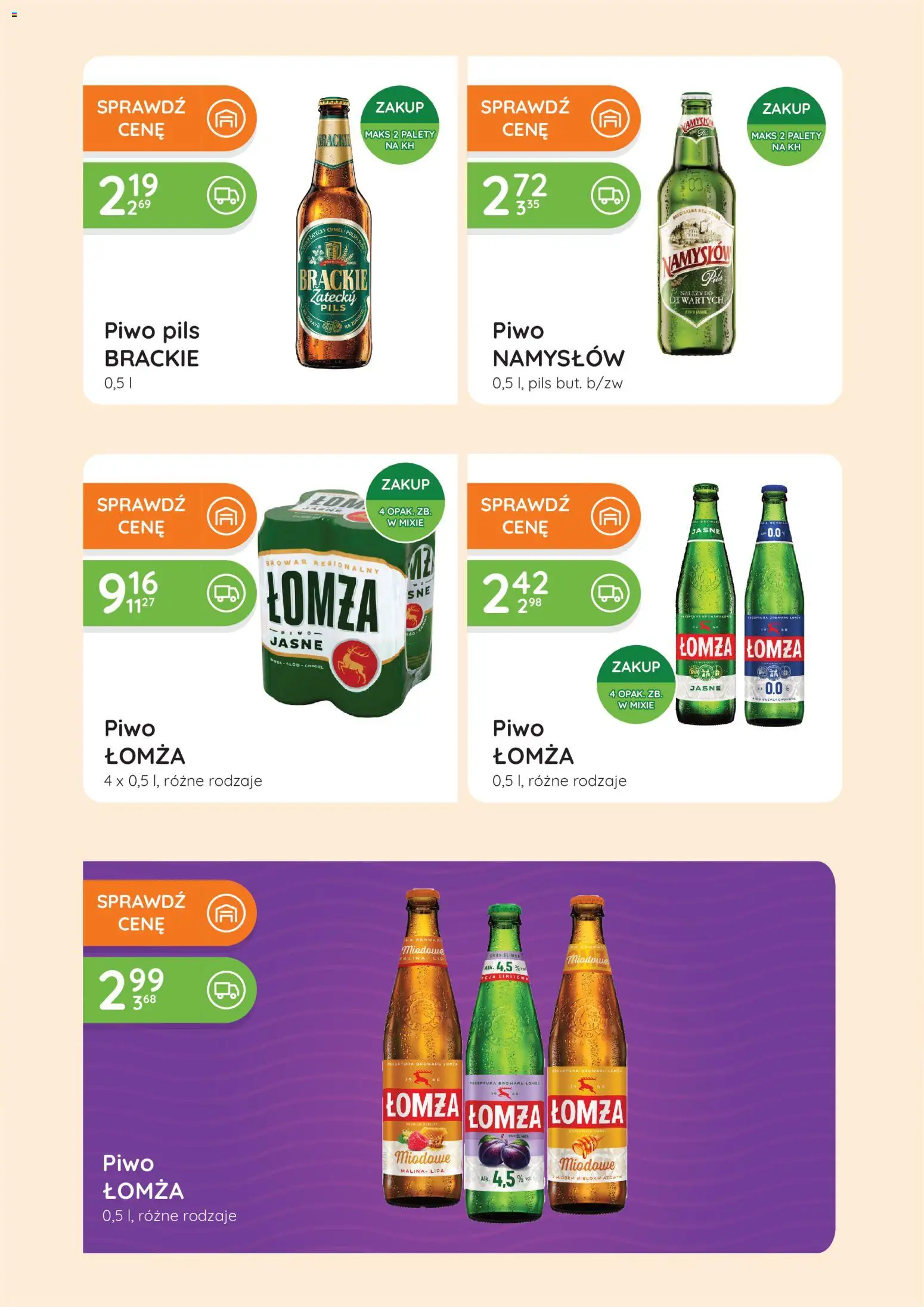 Eurocash Gazetka - Oferta Handlowa od 09.02.2026 | Strona: 25 | Produkty: Malina, Piwo