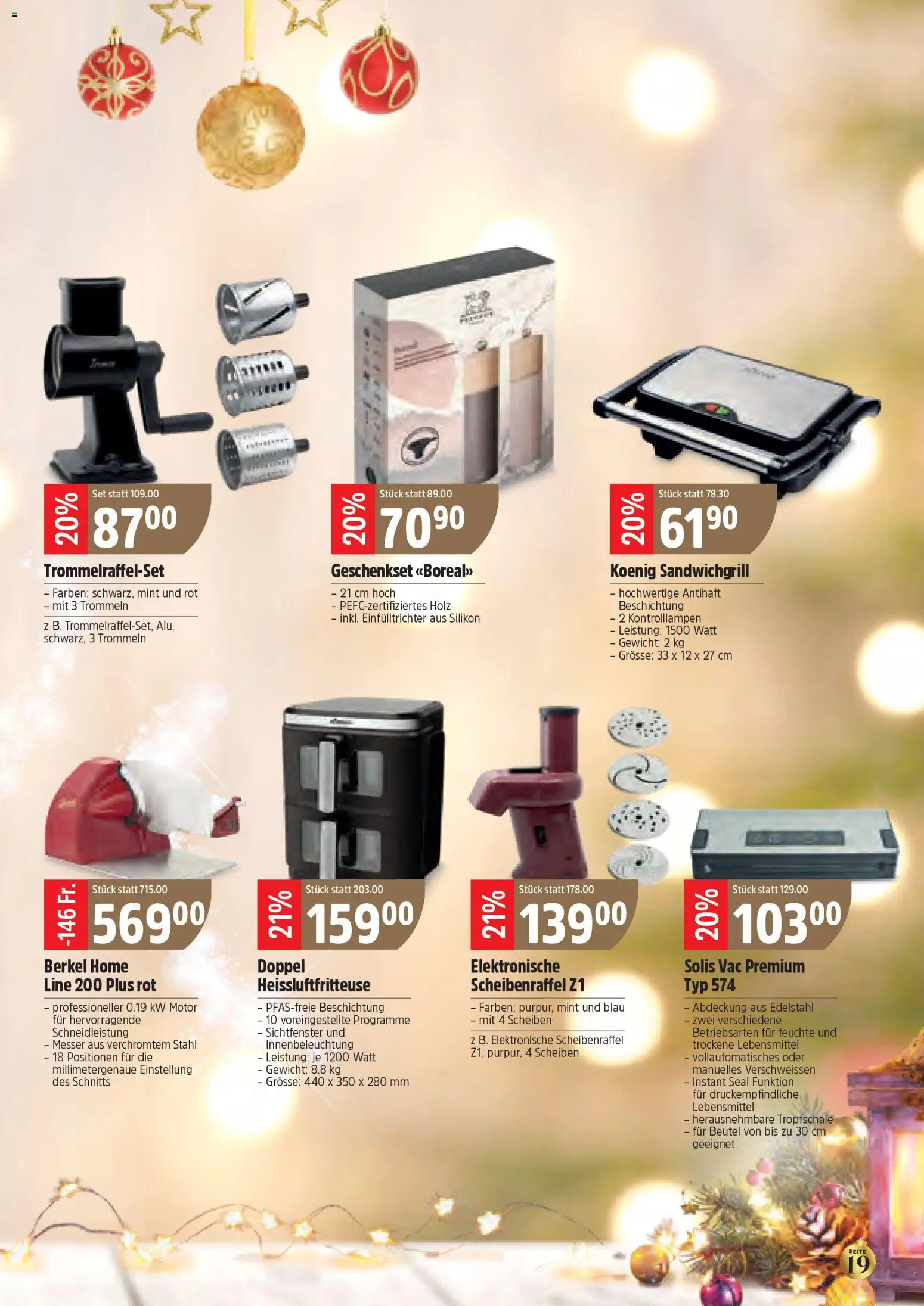 TopCC Aktionen Weihnachten – gültig ab 10.11.2025 | Seite: 19 | Produkte: Heißluftfritteuse, Gewicht