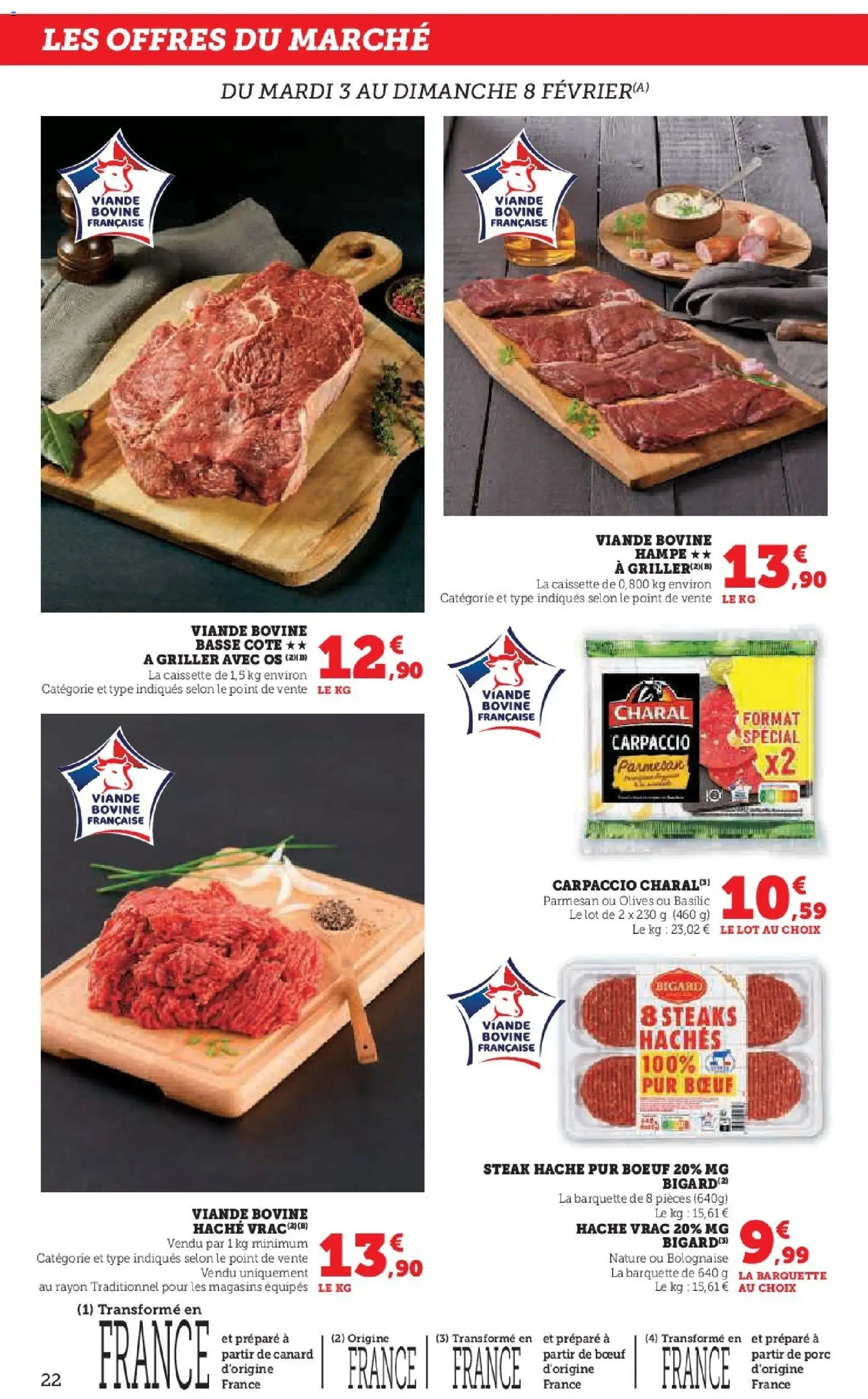 {H1} | Page: 22 | Produits: Olives, Parmesan, Viande, Basse côte