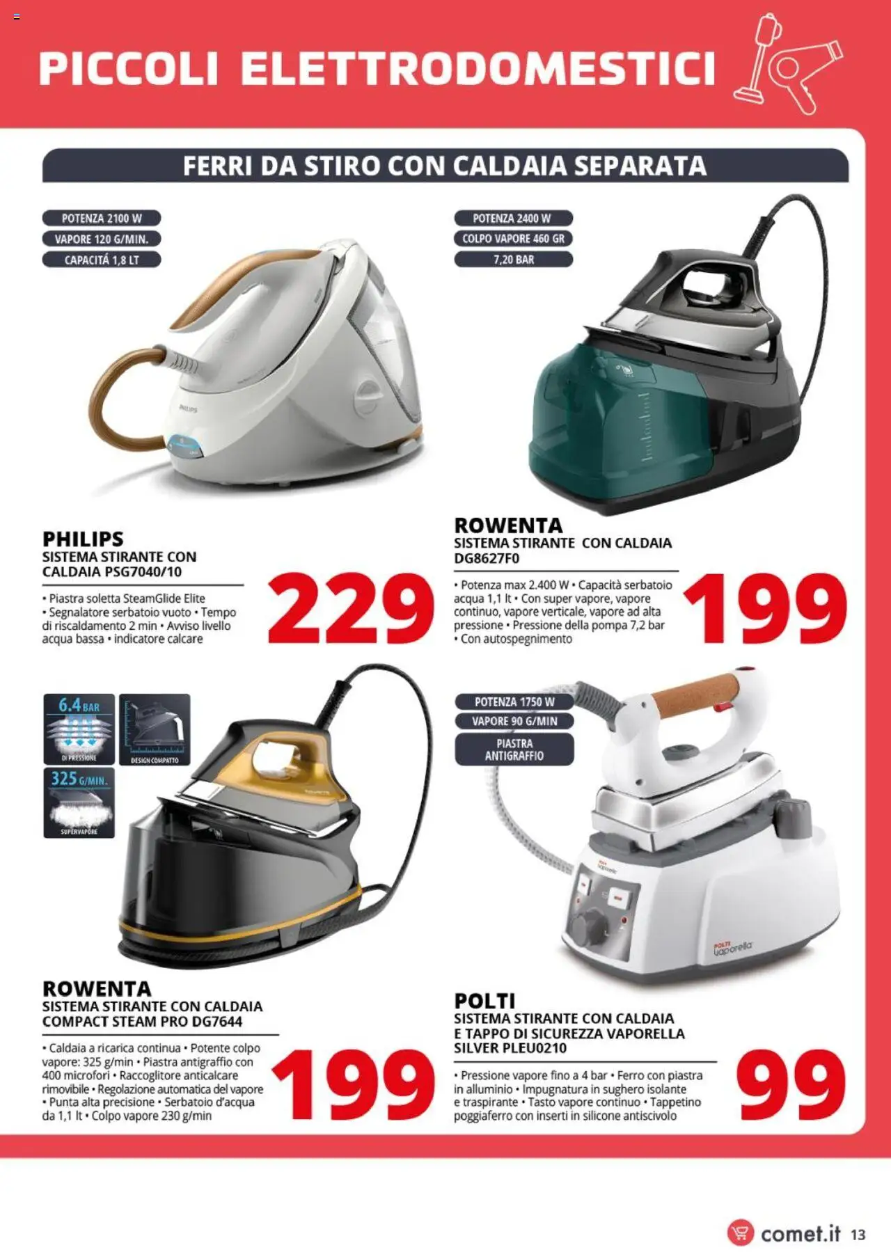Volantino Comet del 05.08.2025 | Pagina: 13 | Prodotti: Caldaia, Anticalcare, Acqua, Silicone