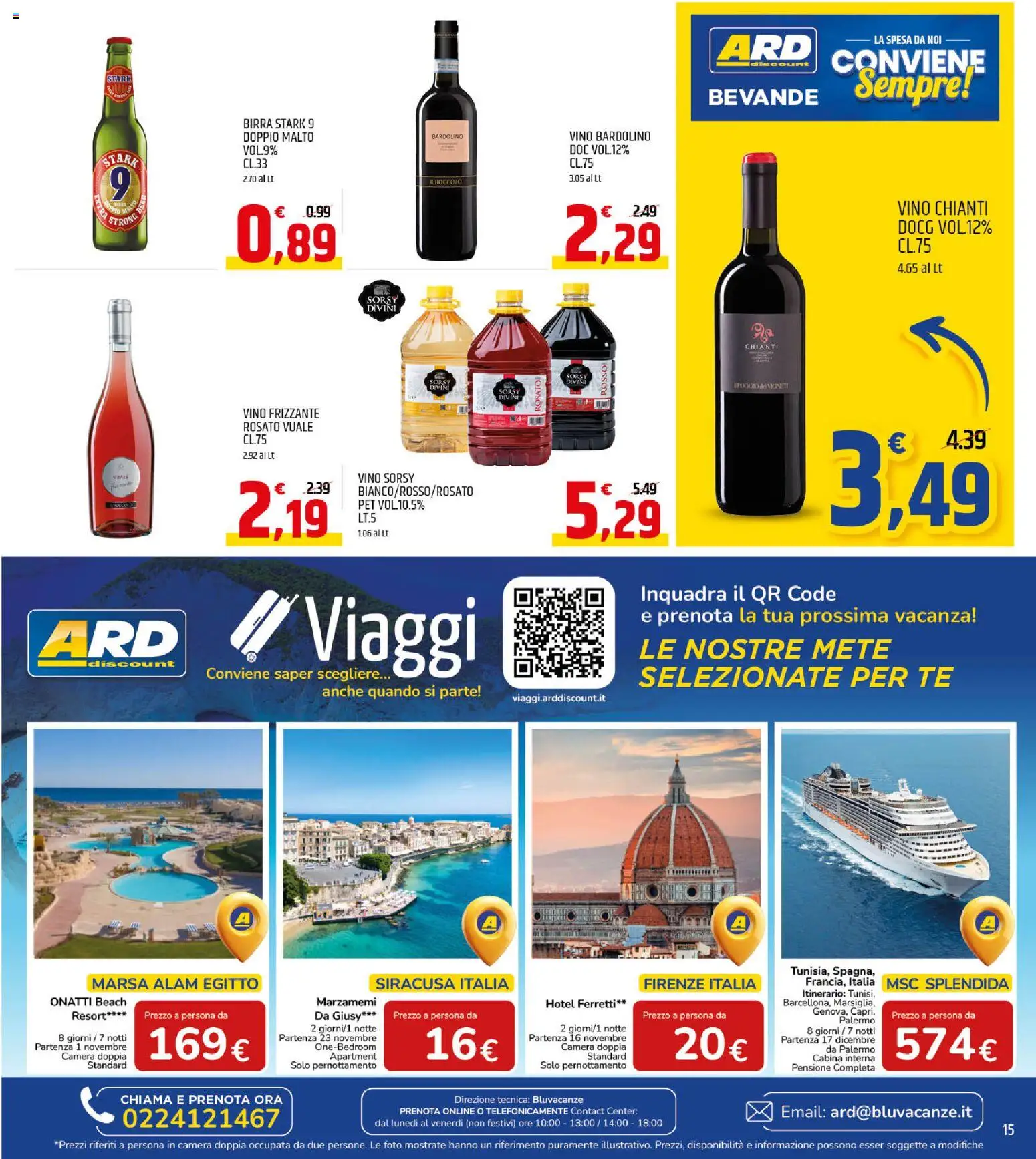Volantino ARD Discount del 03.11.2025 | Pagina: 15 | Prodotti: Birra, Tè, Vino